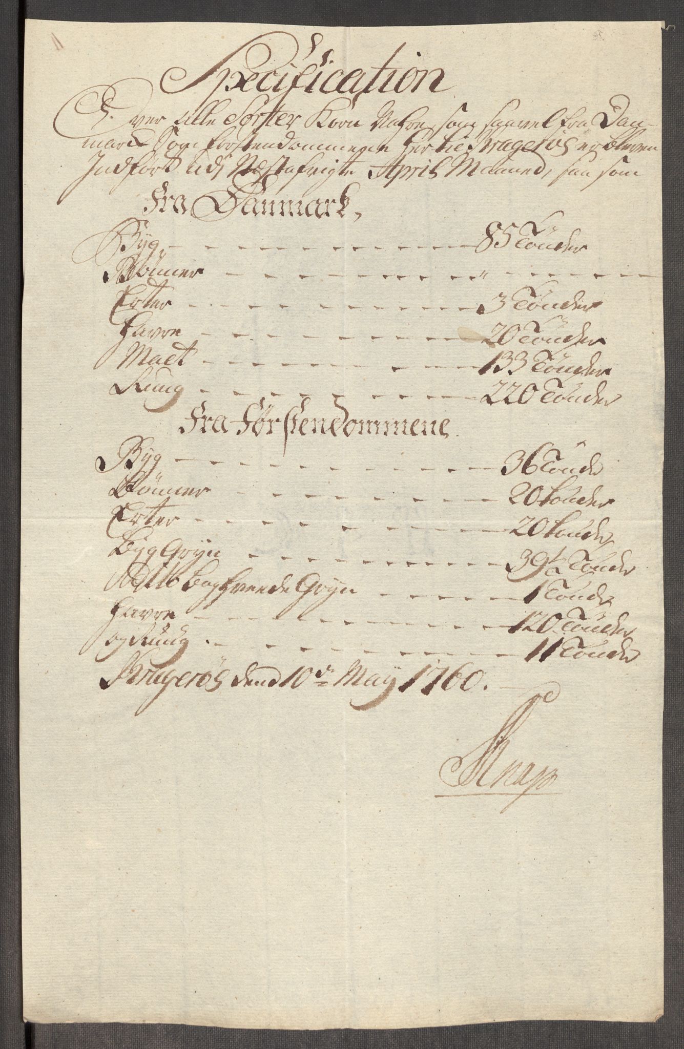 Rentekammeret inntil 1814, Realistisk ordnet avdeling, AV/RA-EA-4070/Oe/L0006: [Ø1]: Priskuranter, 1758-1760, p. 825