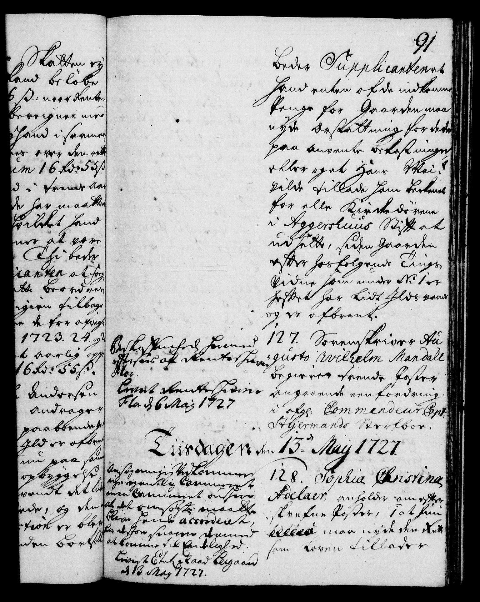 Rentekammeret, Kammerkanselliet, RA/EA-3111/G/Gh/Gha/L0009: Norsk ekstraktmemorialprotokoll (merket RK 53.54), 1726-1728, p. 91