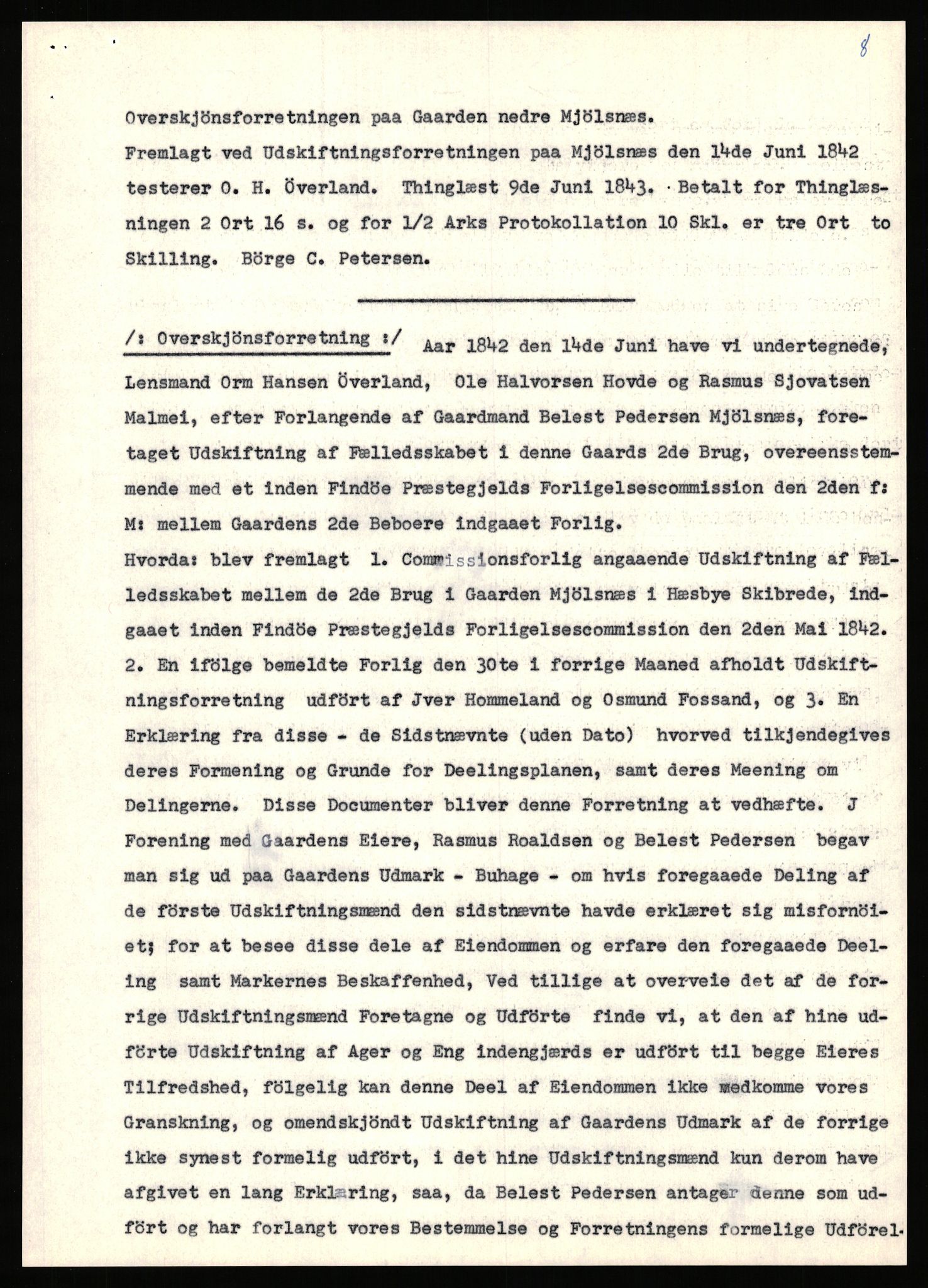 Statsarkivet i Stavanger, SAST/A-101971/03/Y/Yj/L0058: Avskrifter sortert etter gårdsnavn: Meling i Håland - Mjølsnes øvre, 1750-1930, p. 529