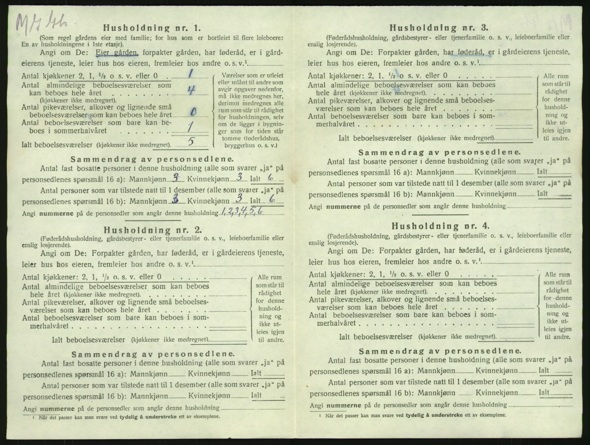 SAKO, 1920 census for Brunlanes, 1920, p. 1068