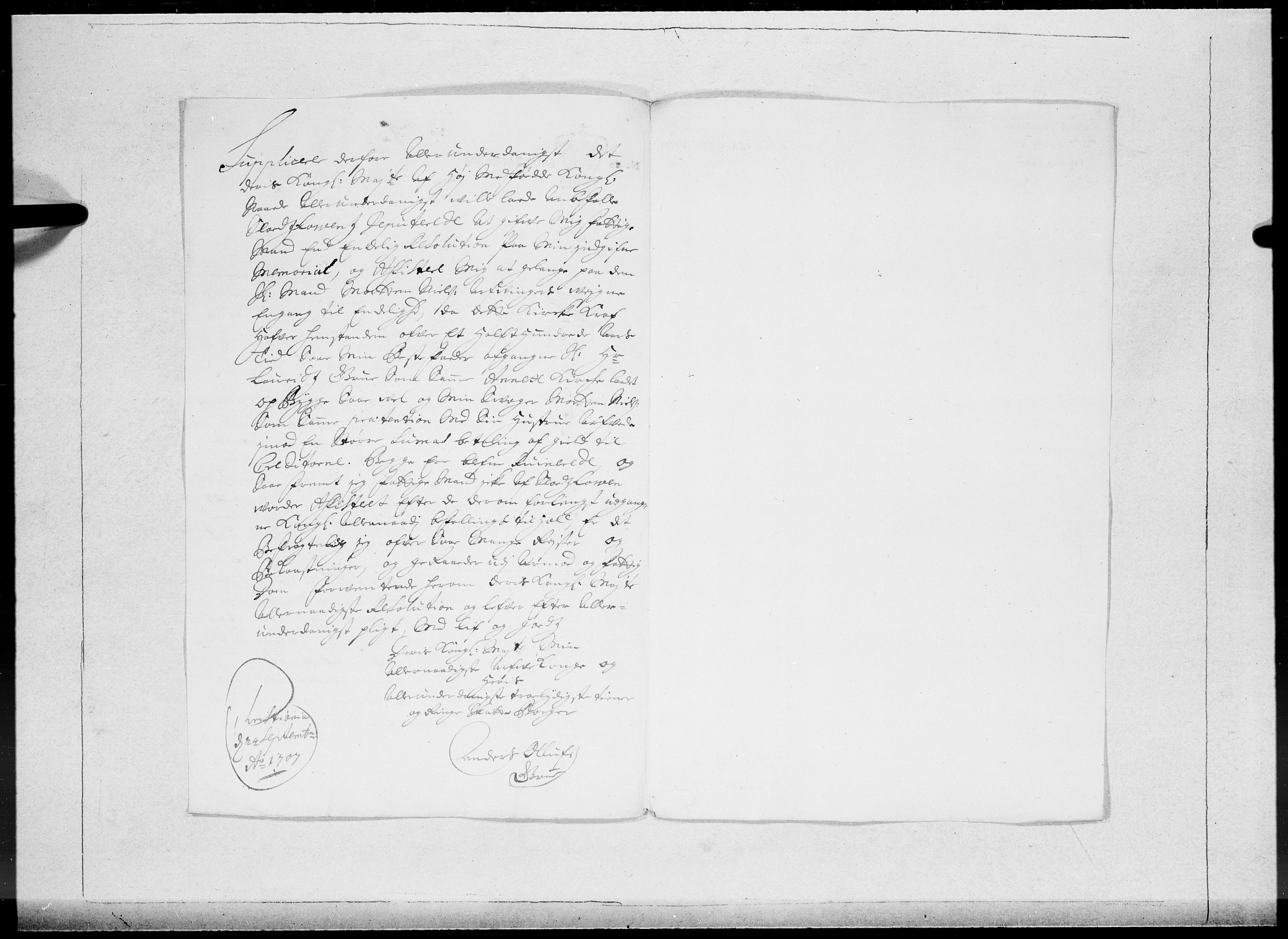 Danske Kanselli 1572-1799, AV/RA-EA-3023/F/Fc/Fcc/Fcca/L0062: Norske innlegg 1572-1799, 1707, p. 39