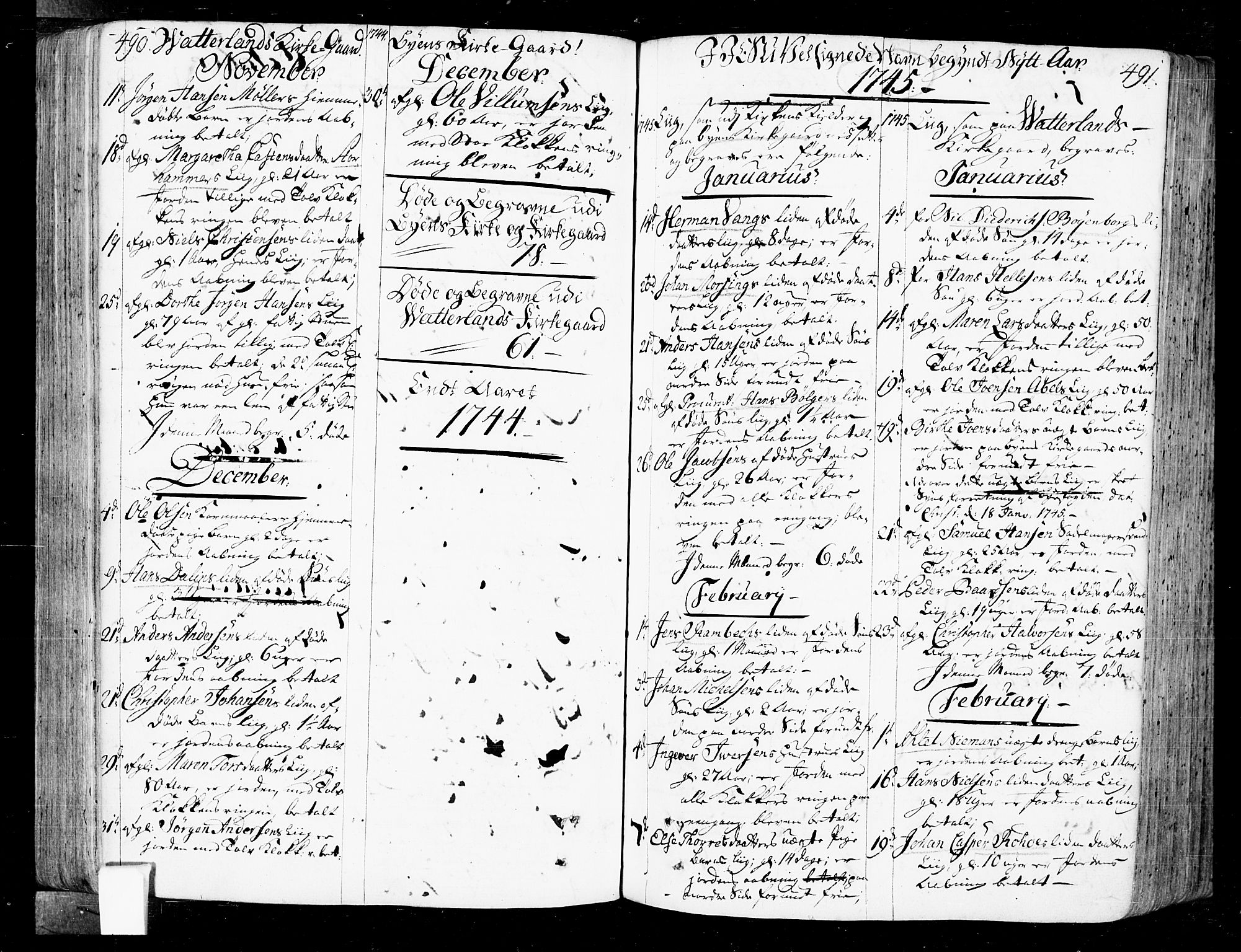 Oslo domkirke Kirkebøker, SAO/A-10752/F/Fa/L0004: Parish register (official) no. 4, 1743-1786, p. 490-491