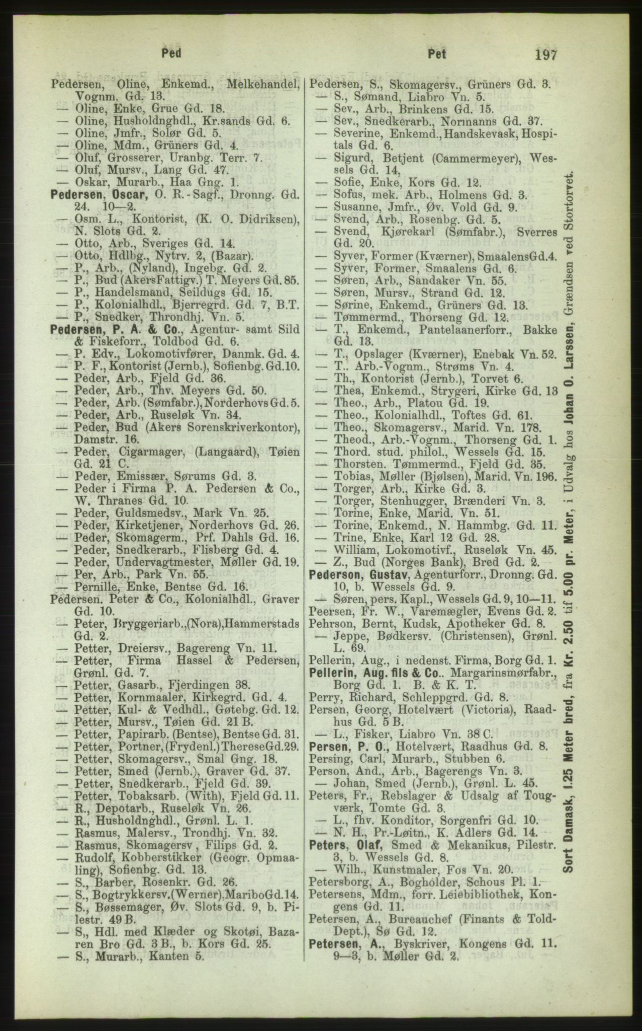 Kristiania/Oslo adressebok, PUBL/-, 1883, p. 197