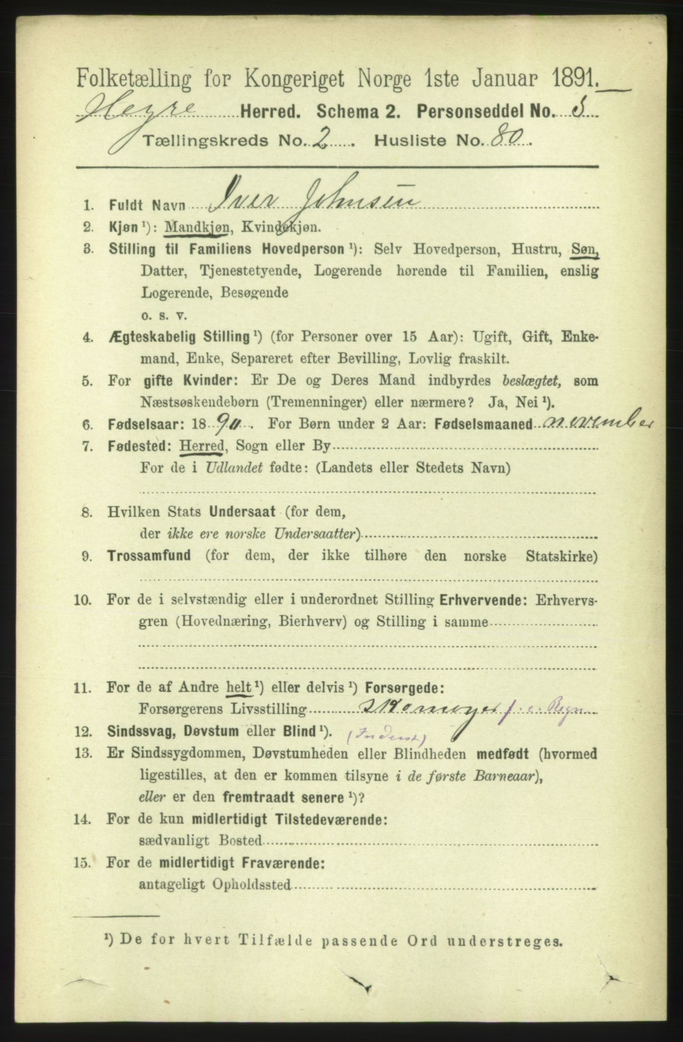 RA, 1891 census for 1712 Hegra, 1891, p. 966