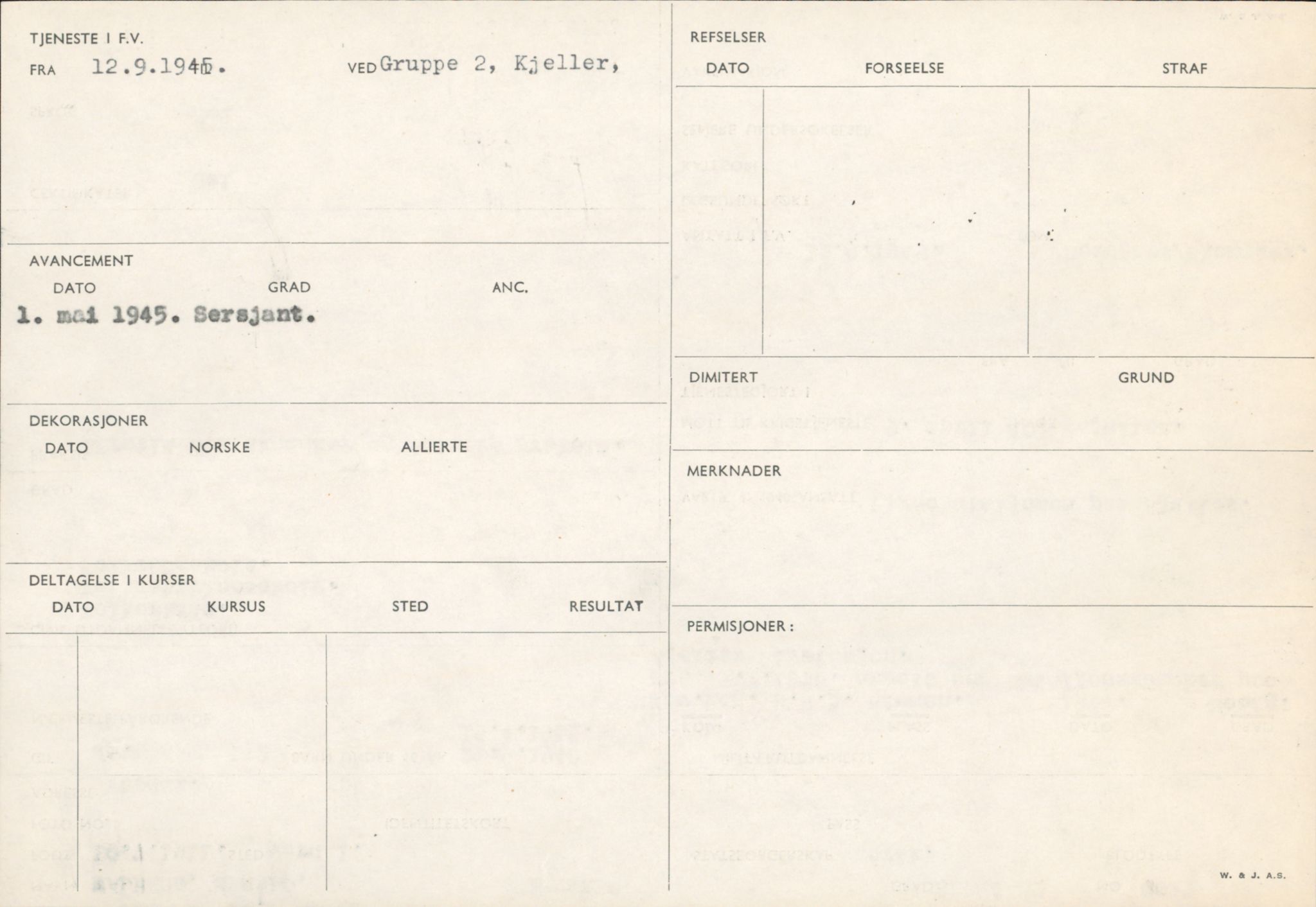 Forsvaret, Forsvarets overkommando/Luftforsvarsstaben, RA/RAFA-4079/P/Pa/L0028: Personellpapirer, 1911, p. 293