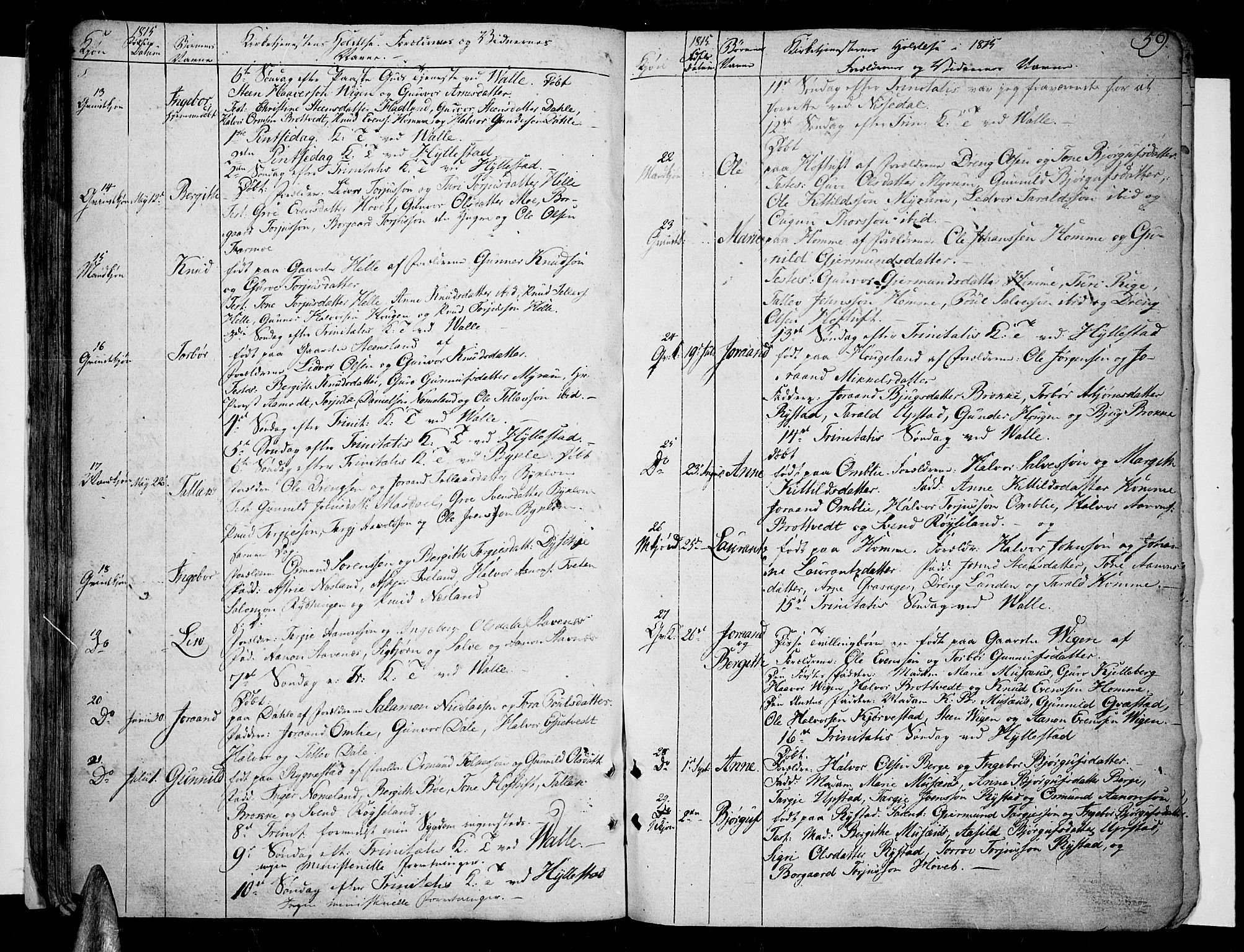Valle sokneprestkontor, SAK/1111-0044/F/Fa/Fac/L0004: Parish register (official) no. A 4, 1790-1816, p. 59