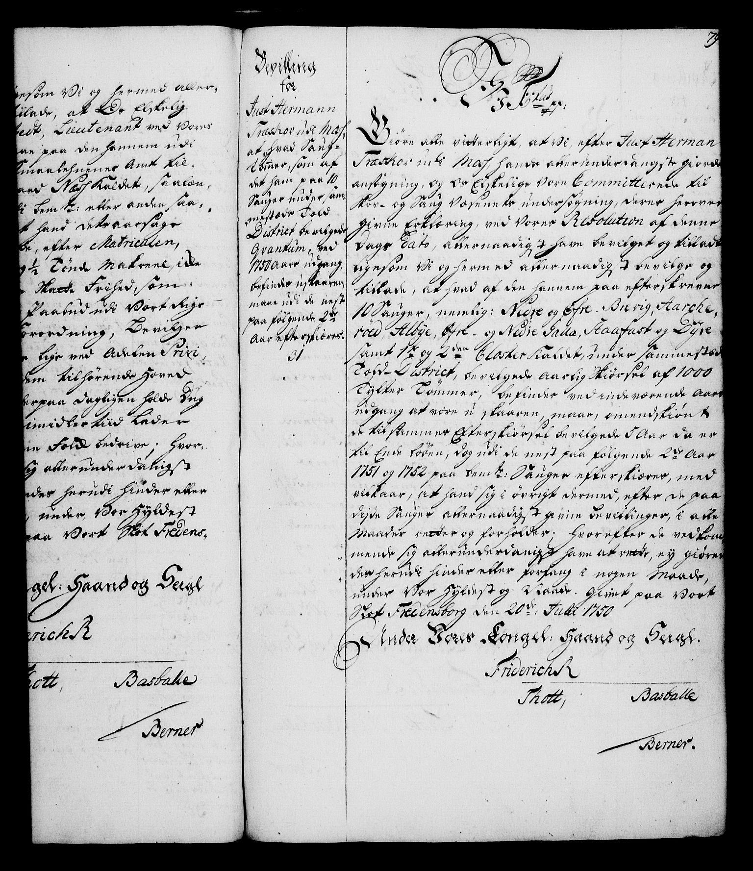 Rentekammeret, Kammerkanselliet, RA/EA-3111/G/Gg/Gga/L0006: Norsk ekspedisjonsprotokoll med register (merket RK 53.6), 1749-1759, p. 79