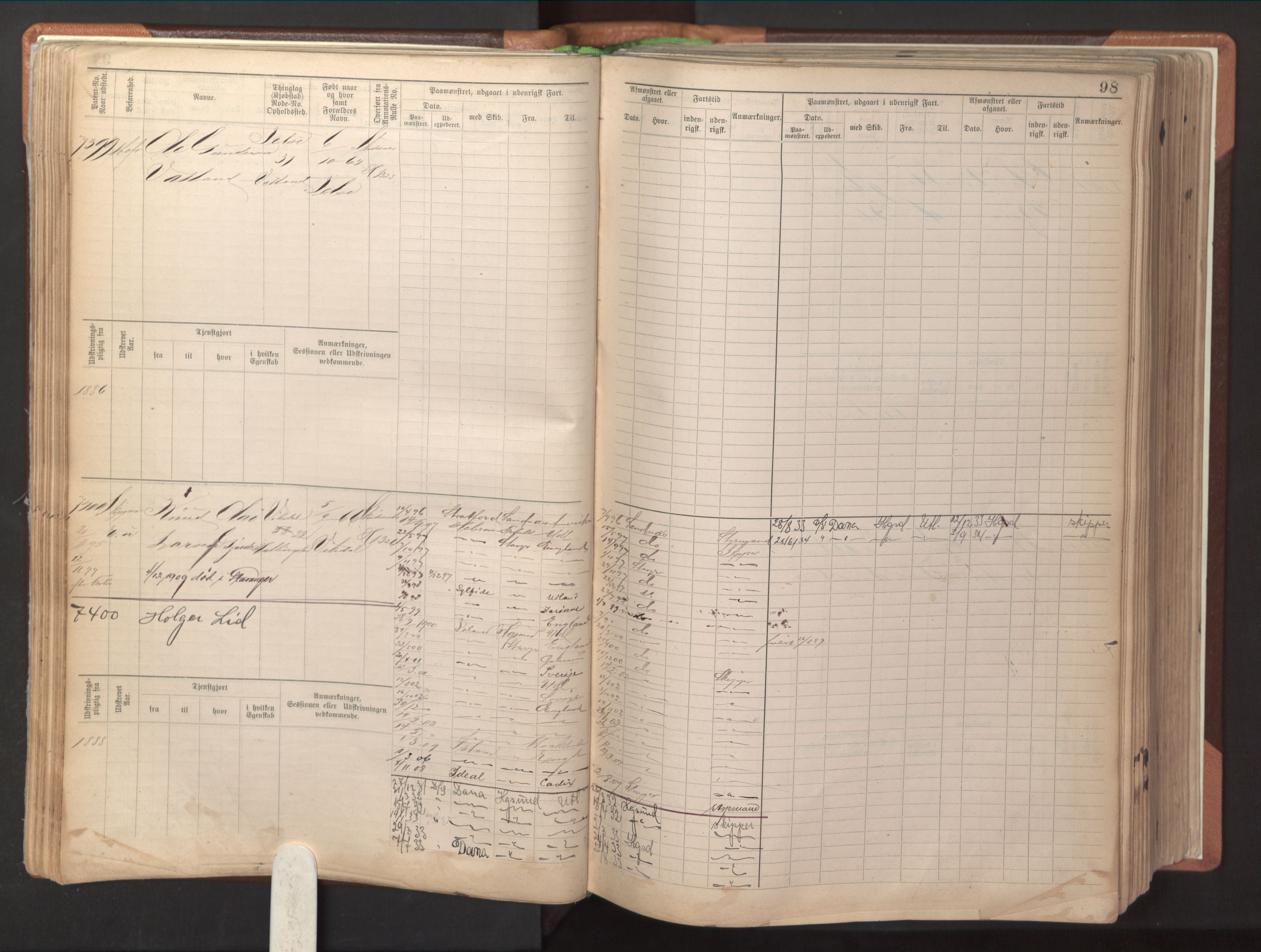 Stavanger sjømannskontor, AV/SAST-A-102006/F/Fb/Fbb/L0022: Sjøfartshovedrulle patnentnr. 7205-8160 (dublett), 1894, p. 102