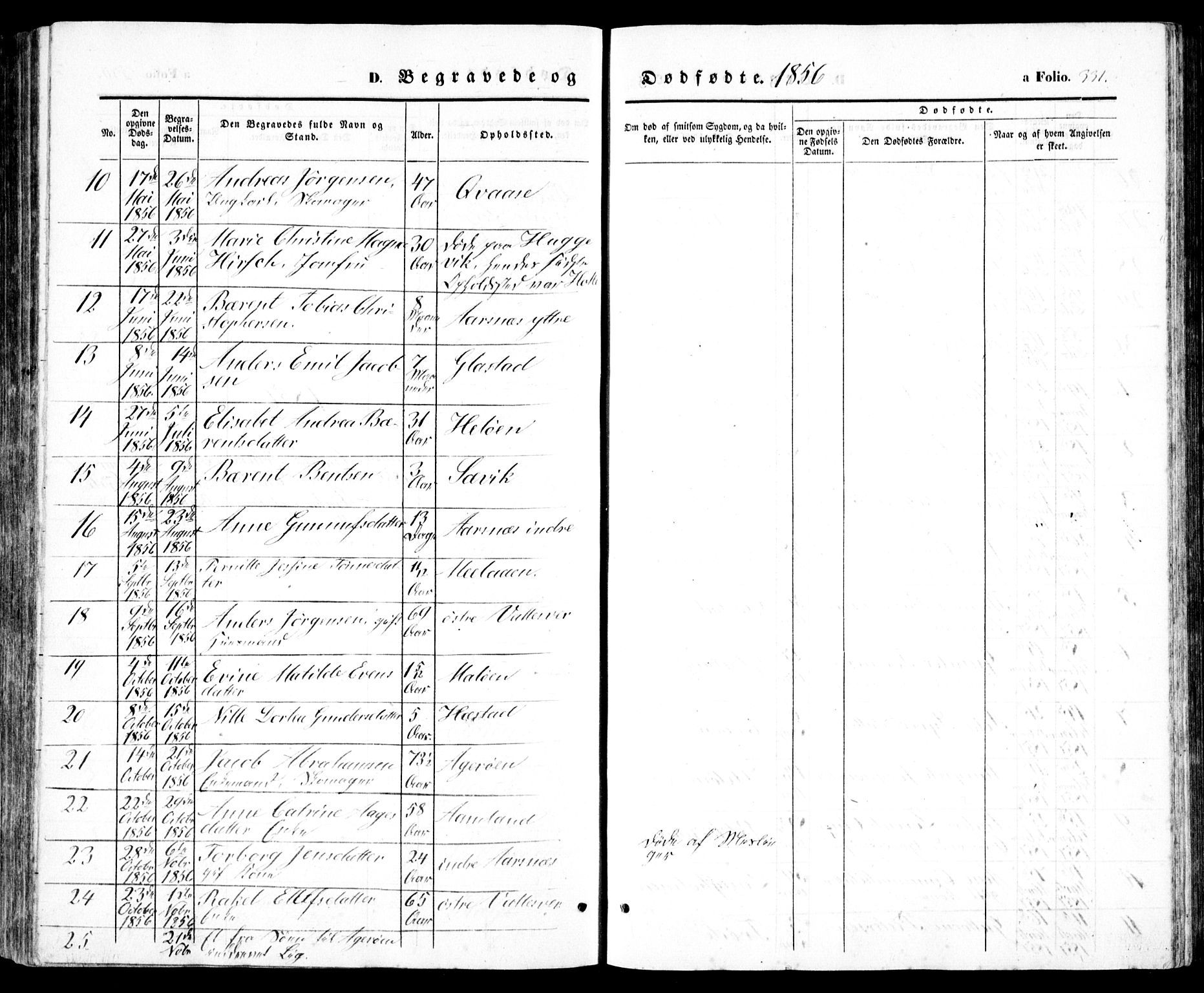 Høvåg sokneprestkontor, AV/SAK-1111-0025/F/Fb/L0002: Parish register (copy) no. B 2, 1847-1869, p. 331