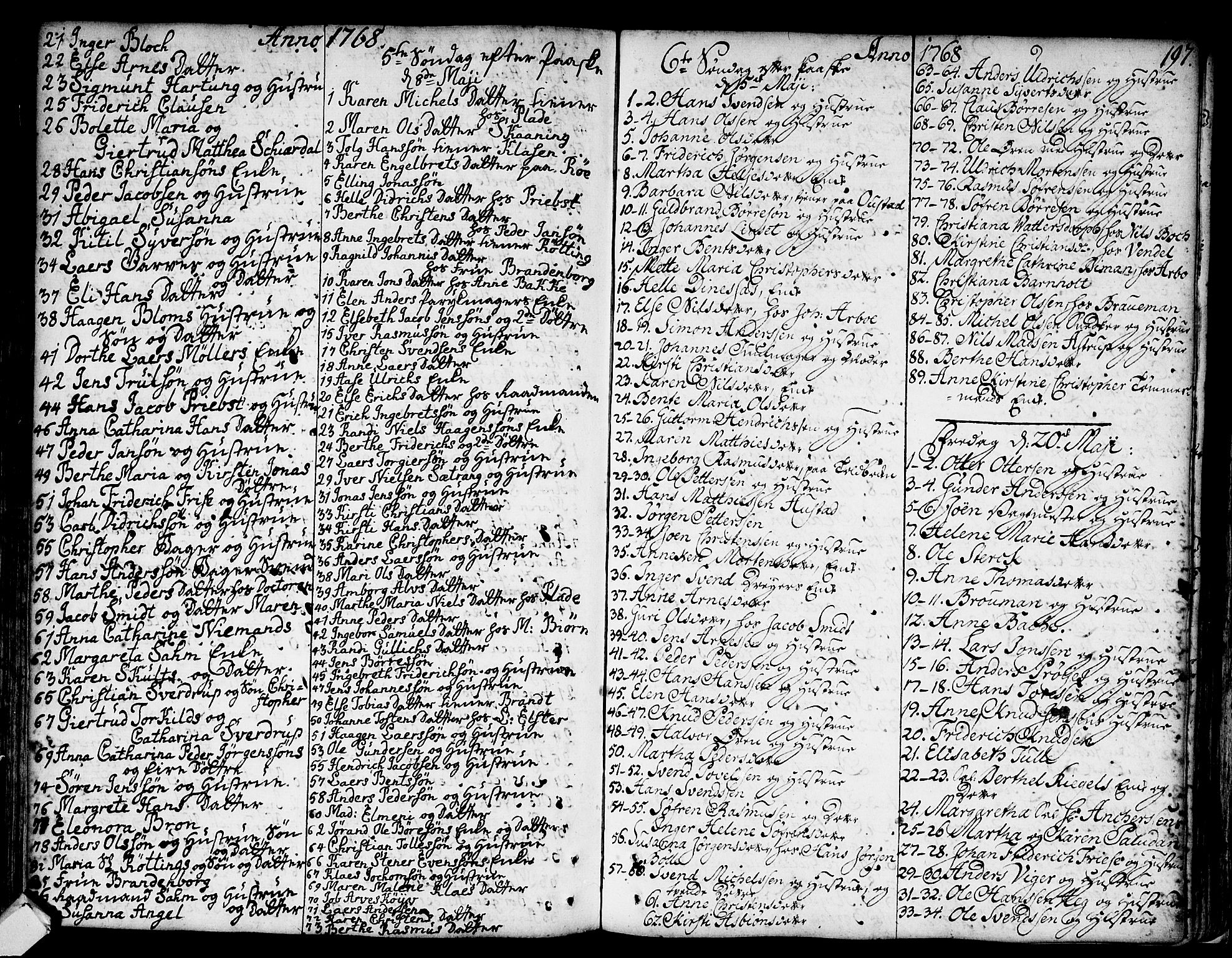 Strømsø kirkebøker, SAKO/A-246/F/Fa/L0008: Parish register (official) no. I 8, 1748-1774, p. 197