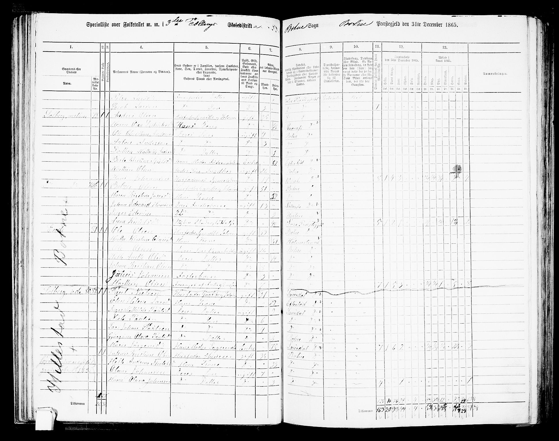 RA, 1865 census for Botne/Botne og Hillestad, 1865, p. 60