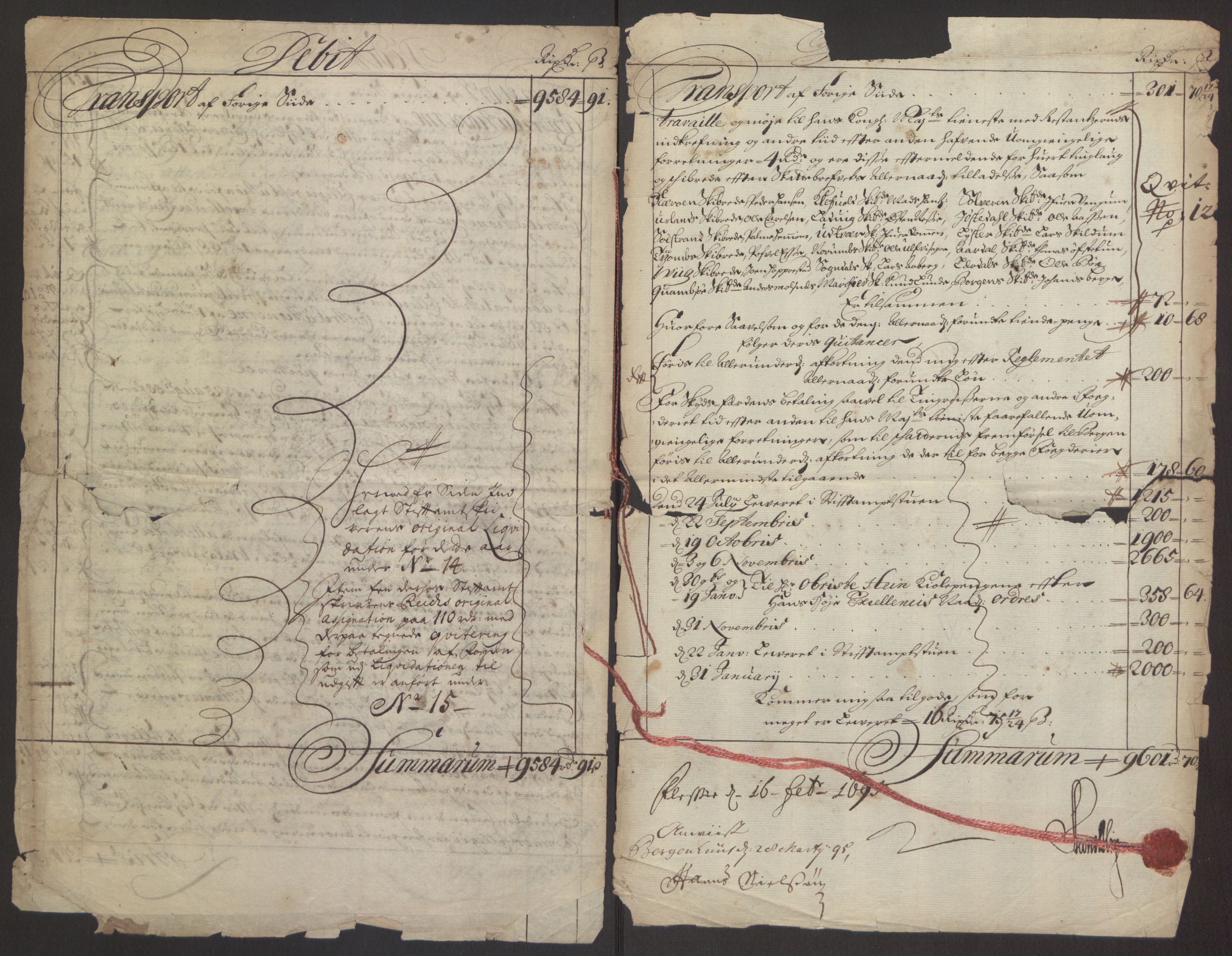 Rentekammeret inntil 1814, Reviderte regnskaper, Fogderegnskap, RA/EA-4092/R52/L3307: Fogderegnskap Sogn, 1693-1694, p. 268
