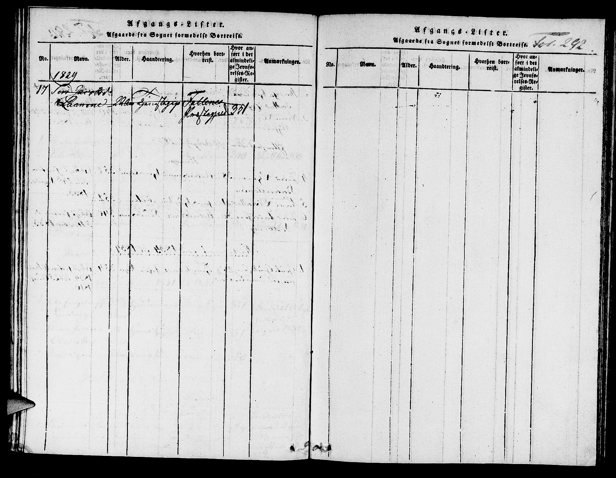 Hjelmeland sokneprestkontor, AV/SAST-A-101843/01/IV/L0004: Parish register (official) no. A 4, 1816-1834, p. 292