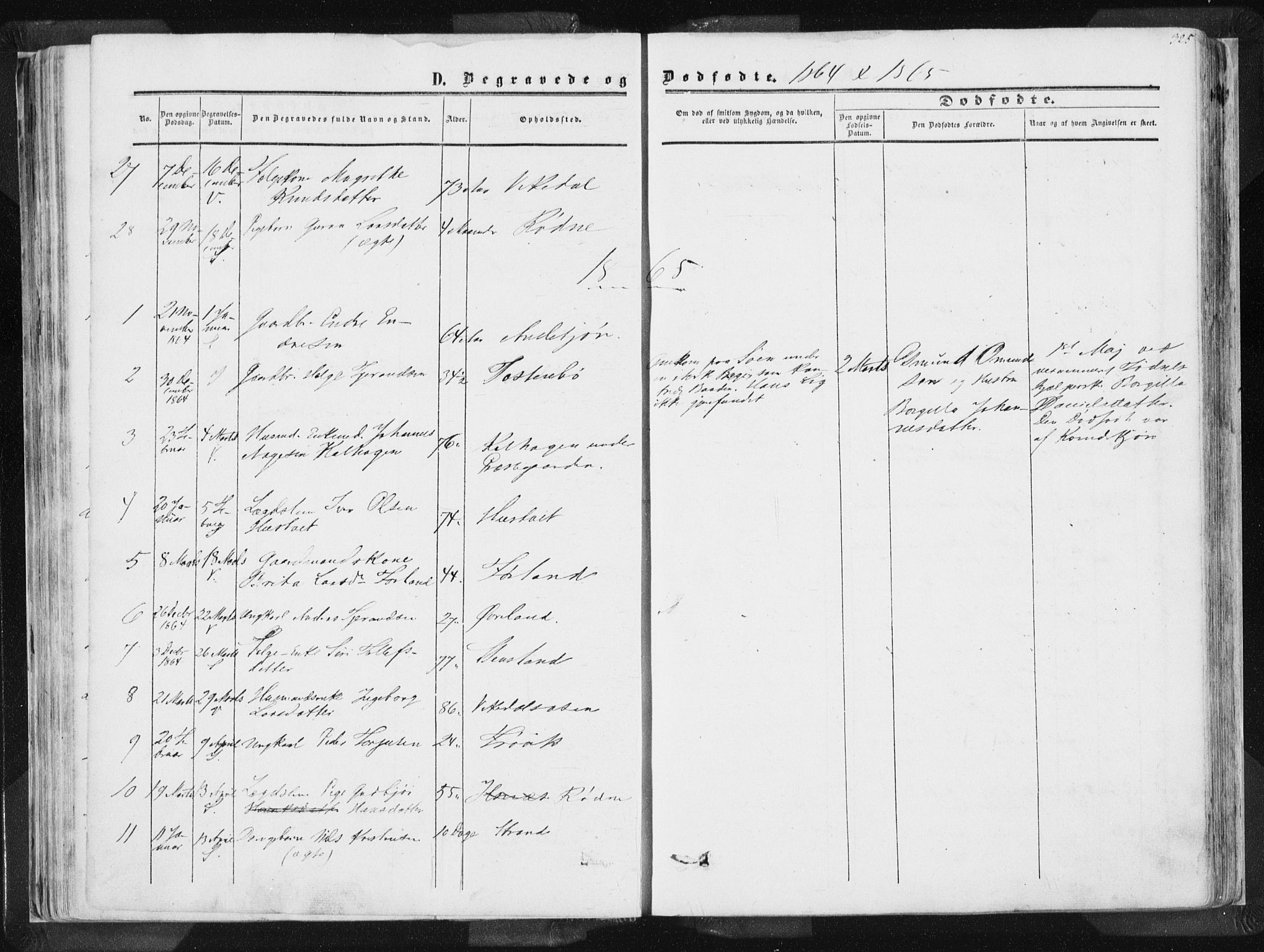 Vikedal sokneprestkontor, AV/SAST-A-101840/01/IV: Parish register (official) no. A 6.2, 1851-1867, p. 325