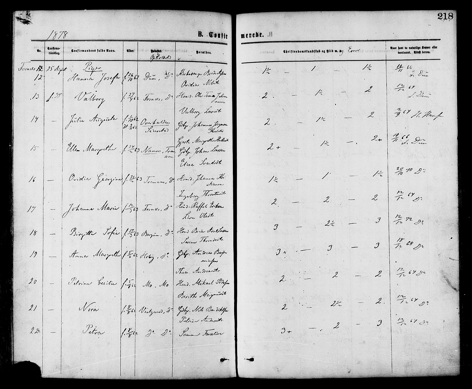 Ministerialprotokoller, klokkerbøker og fødselsregistre - Nord-Trøndelag, SAT/A-1458/773/L0616: Parish register (official) no. 773A07, 1870-1887, p. 218