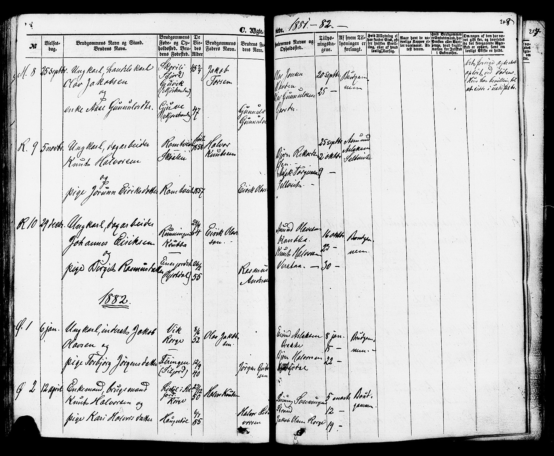 Rauland kirkebøker, SAKO/A-292/F/Fa/L0003: Parish register (official) no. 3, 1859-1886, p. 248