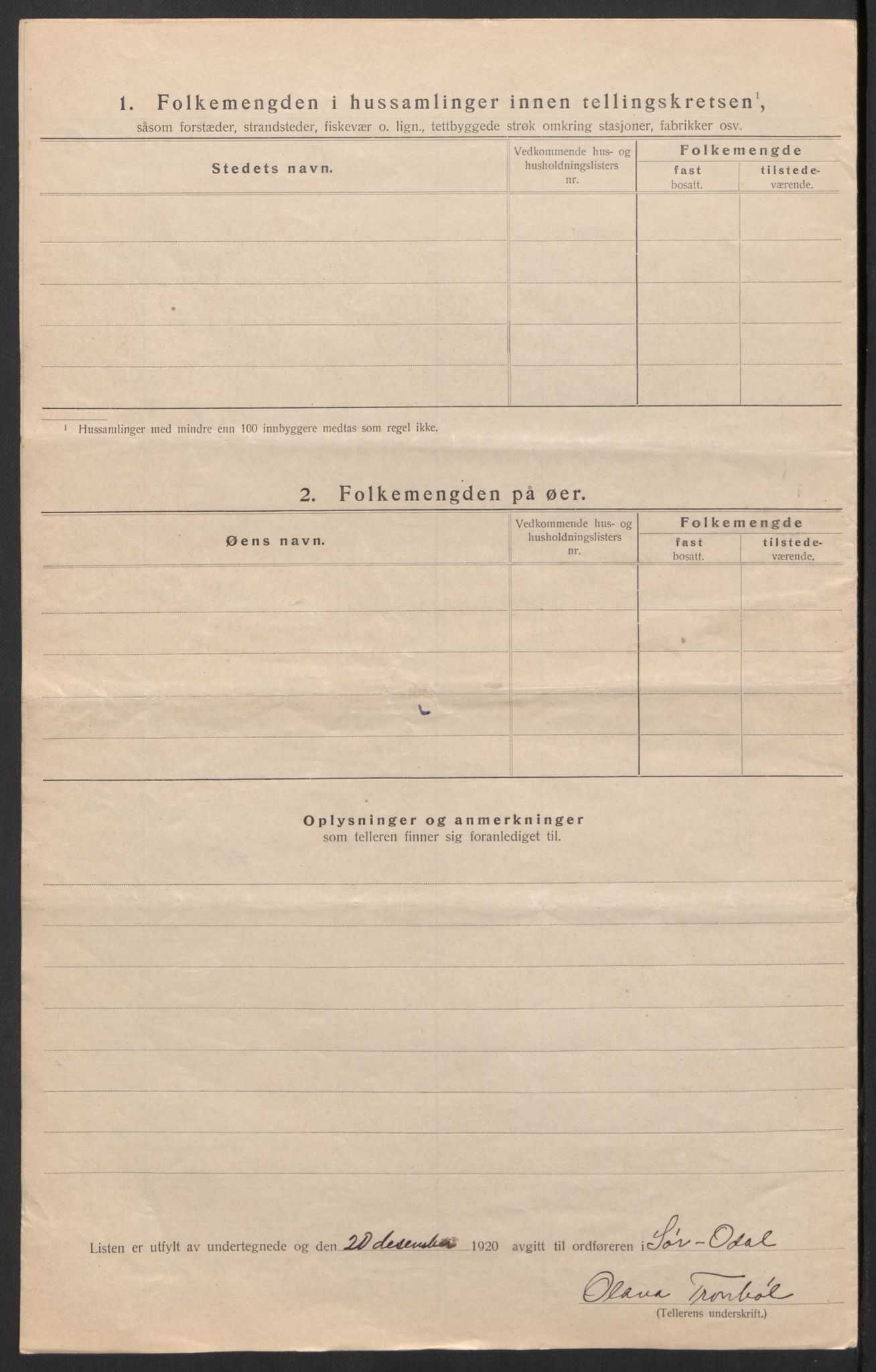 SAH, 1920 census for Sør-Odal, 1920, p. 48