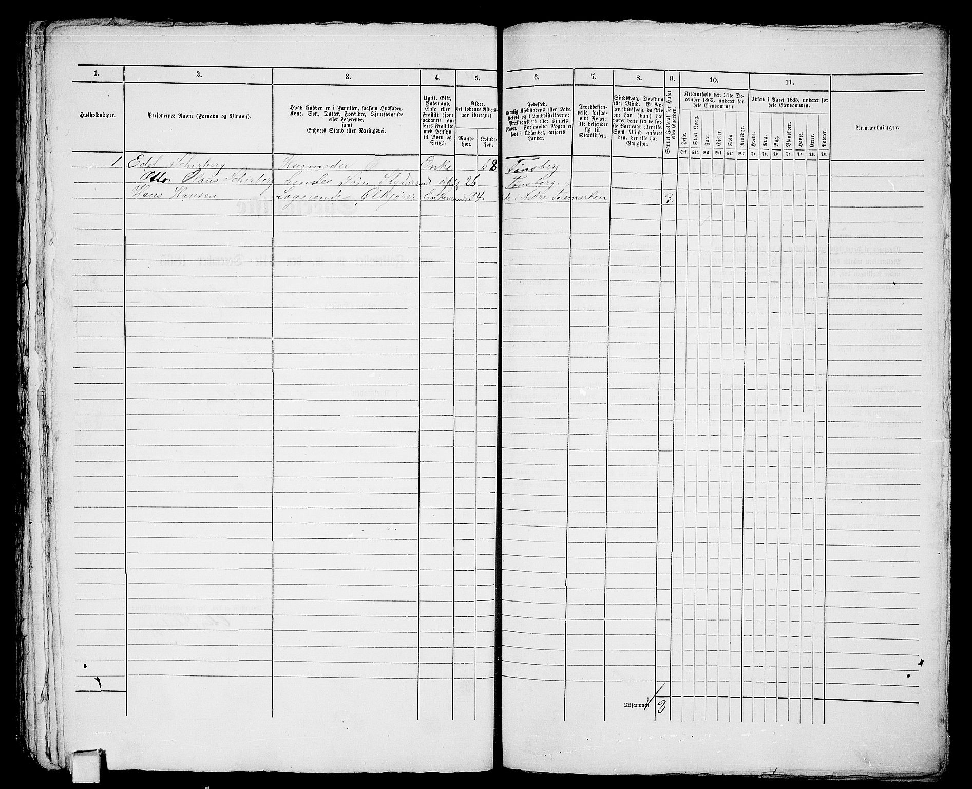 RA, 1865 census for Tønsberg, 1865, p. 678