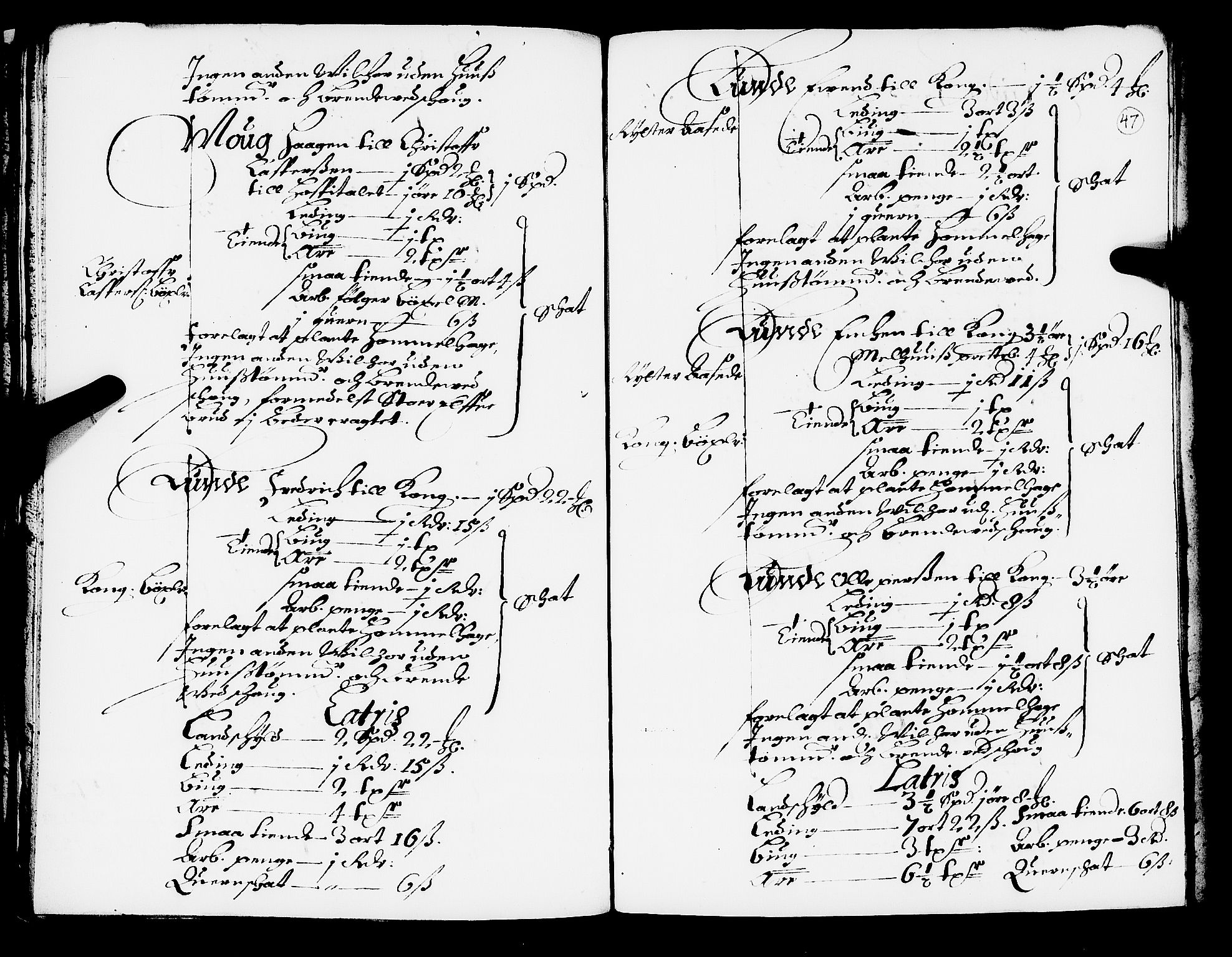 Rentekammeret inntil 1814, Realistisk ordnet avdeling, AV/RA-EA-4070/N/Nb/Nba/L0051: Gauldal fogderi, 1667, p. 46b-47a