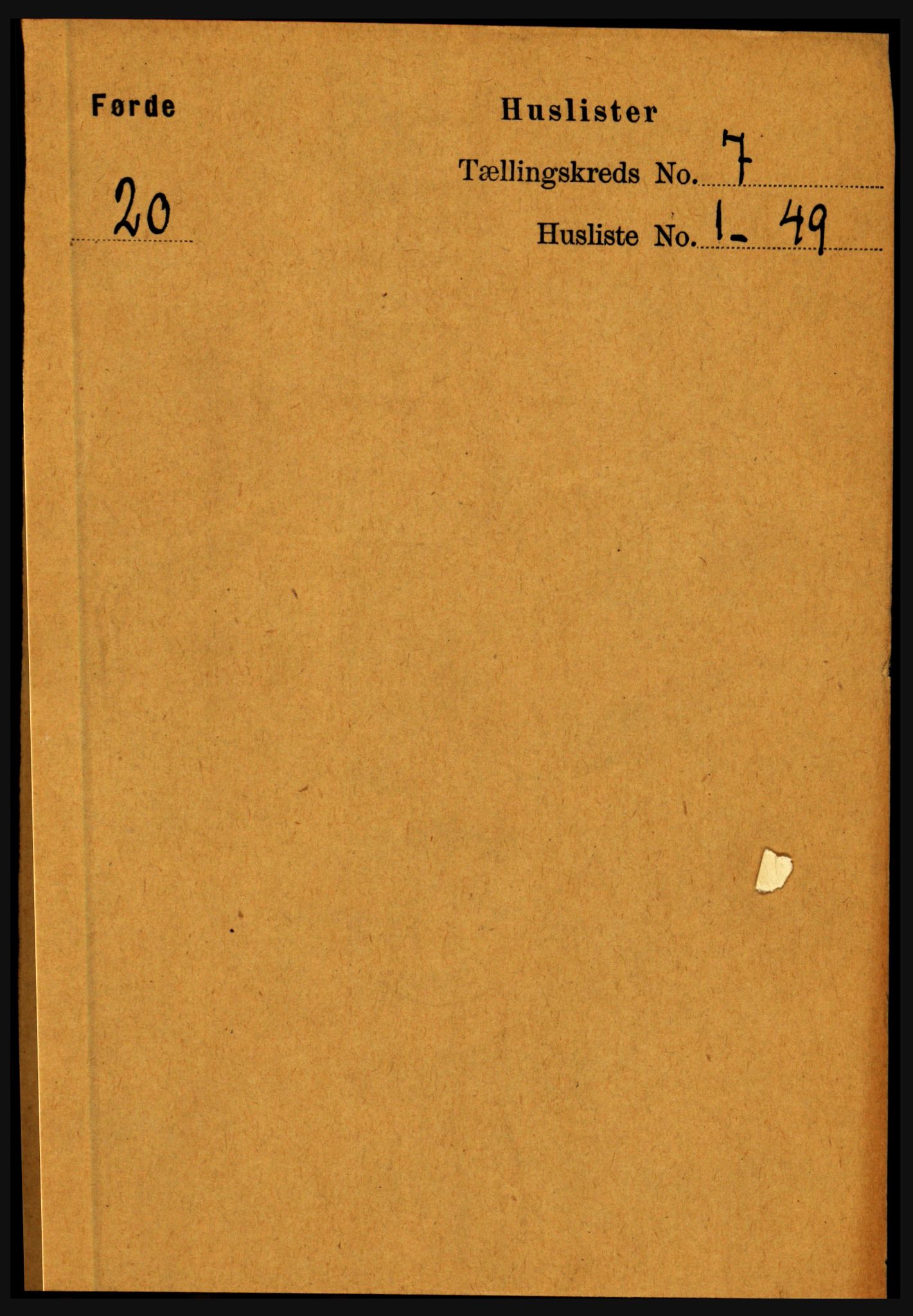 RA, 1891 census for 1432 Førde, 1891, p. 2444