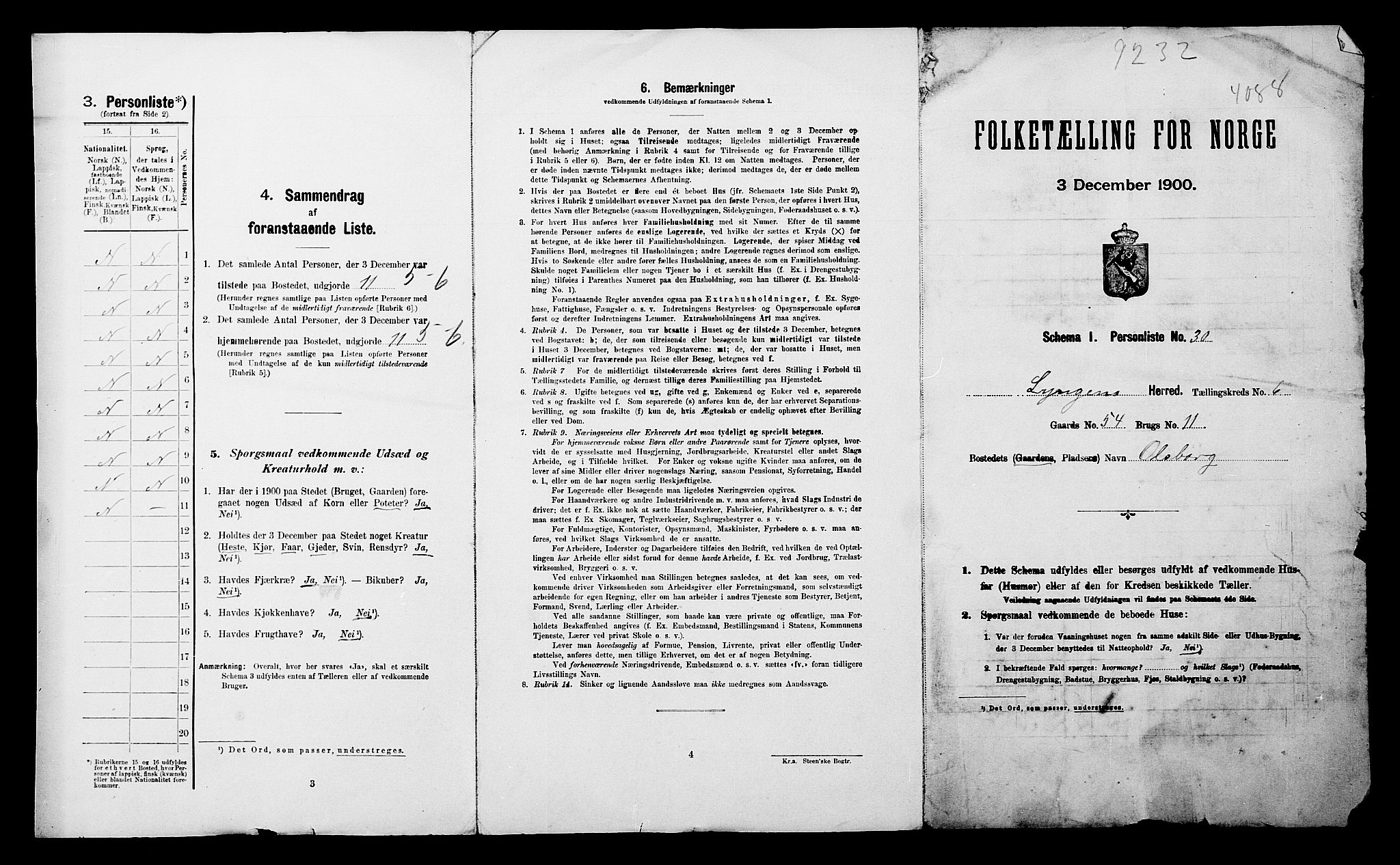 SATØ, 1900 census for Lyngen, 1900, p. 39