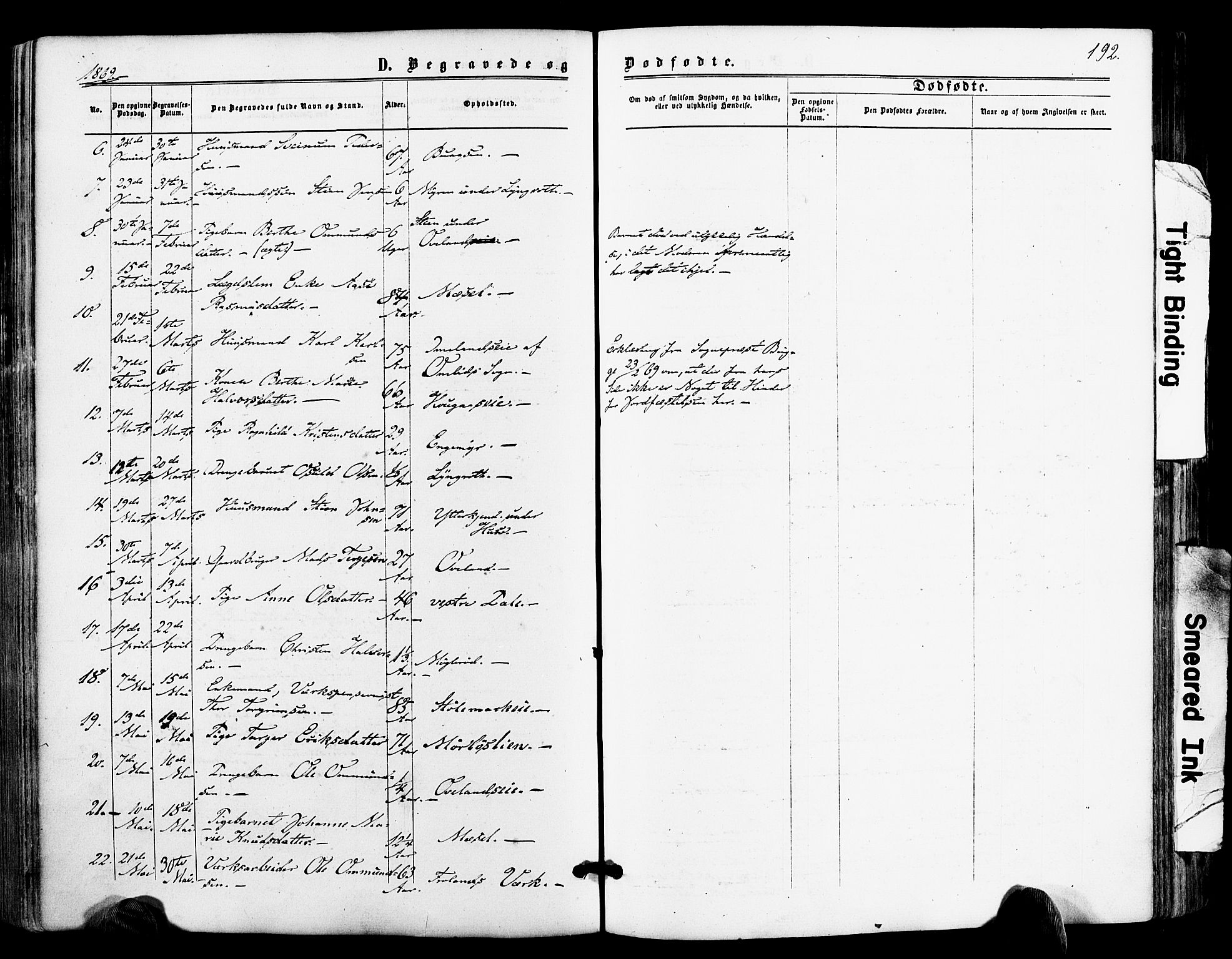 Froland sokneprestkontor, AV/SAK-1111-0013/F/Fa/L0003: Parish register (official) no. A 3, 1864-1881, p. 192