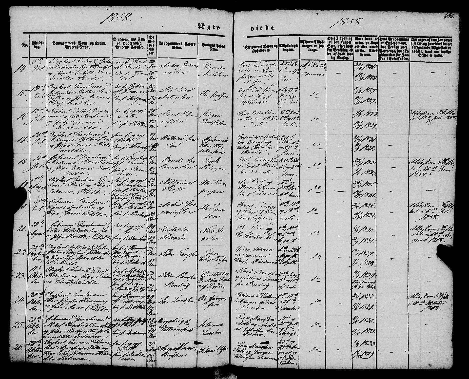 Gulen sokneprestembete, SAB/A-80201/H/Haa/Haaa/L0021: Parish register (official) no. A 21, 1848-1858, p. 236