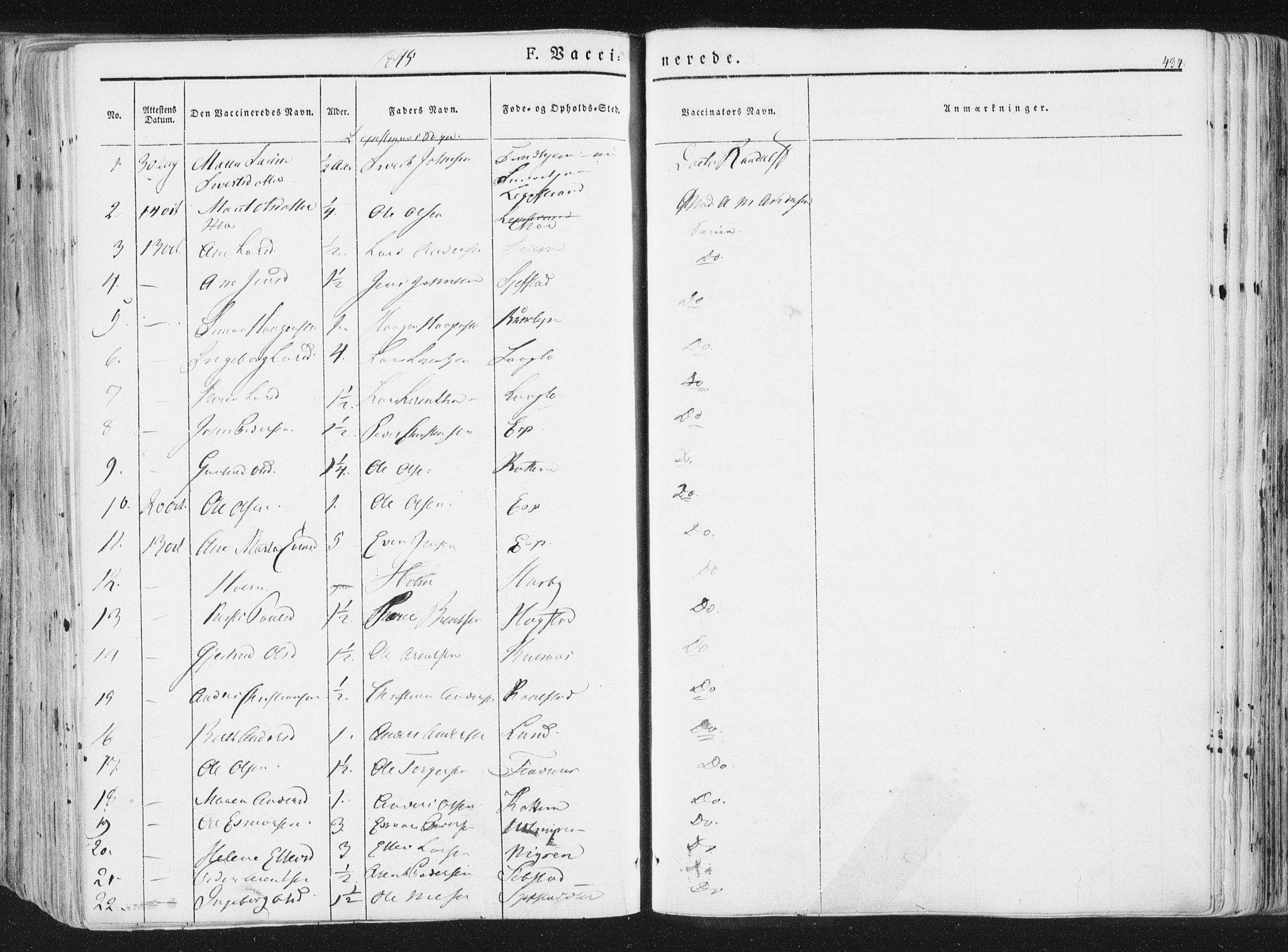 Ministerialprotokoller, klokkerbøker og fødselsregistre - Sør-Trøndelag, AV/SAT-A-1456/691/L1074: Parish register (official) no. 691A06, 1842-1852, p. 434