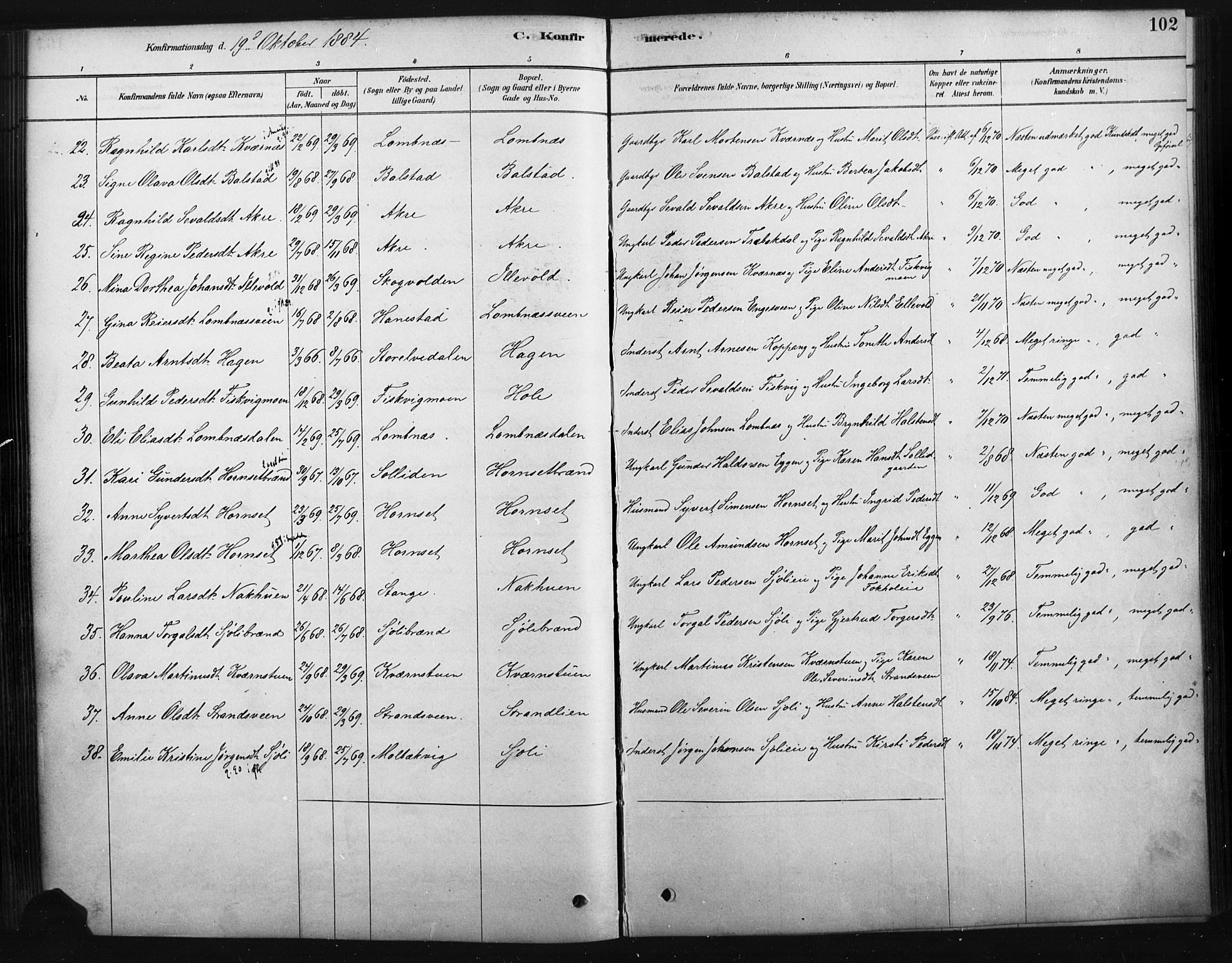 Rendalen prestekontor, AV/SAH-PREST-054/H/Ha/Haa/L0010: Parish register (official) no. 10, 1878-1901, p. 102