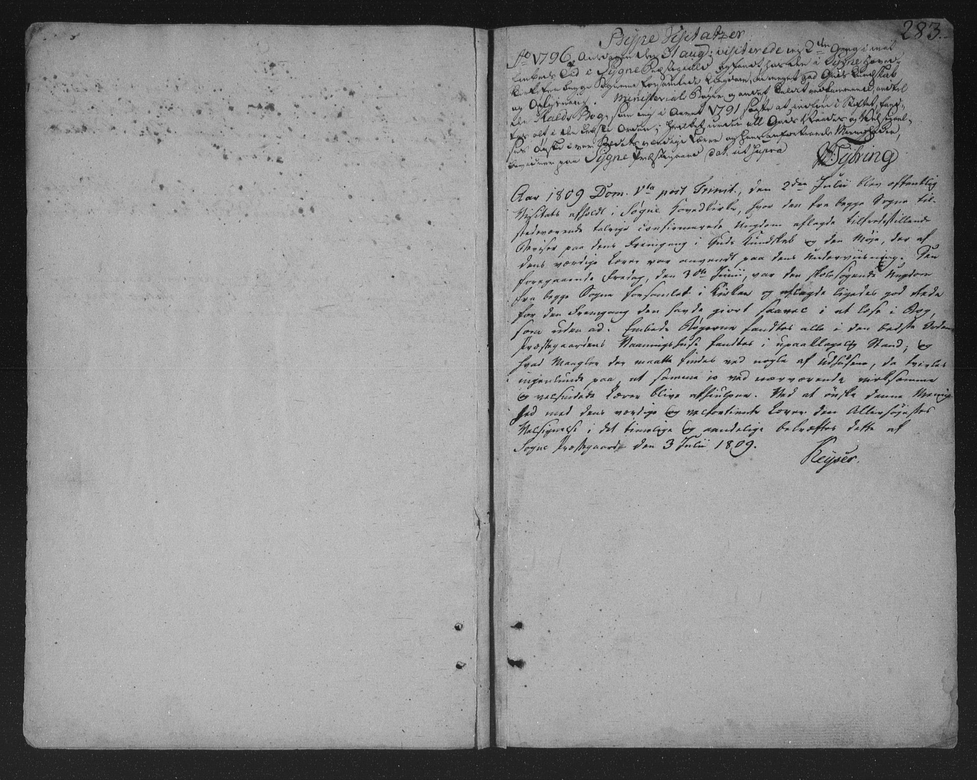 Søgne sokneprestkontor, SAK/1111-0037/F/Fa/Fab/L0005: Parish register (official) no. A 5, 1791-1820, p. 274