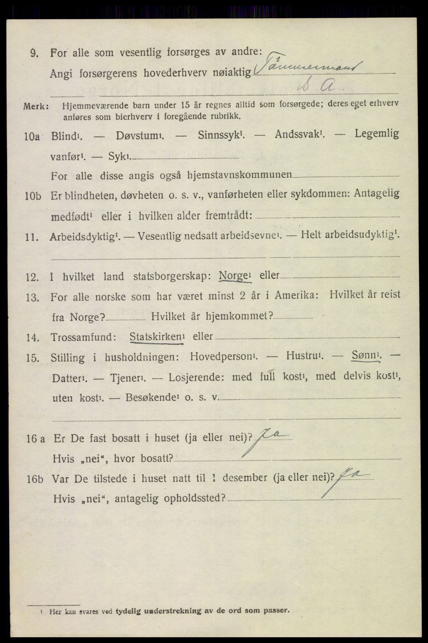 SAH, 1920 census for Gran, 1920, p. 8300