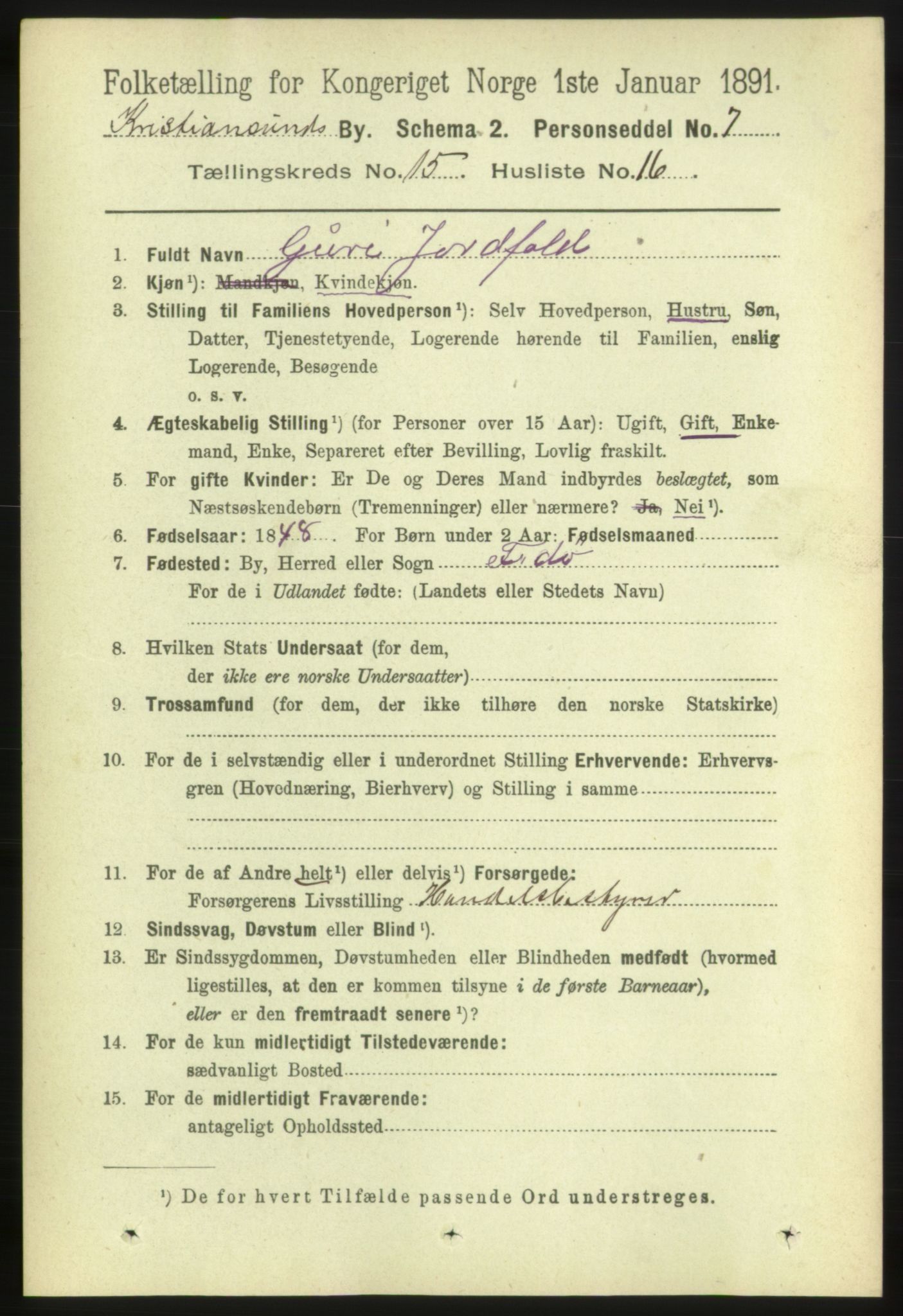RA, 1891 census for 1503 Kristiansund, 1891, p. 10867