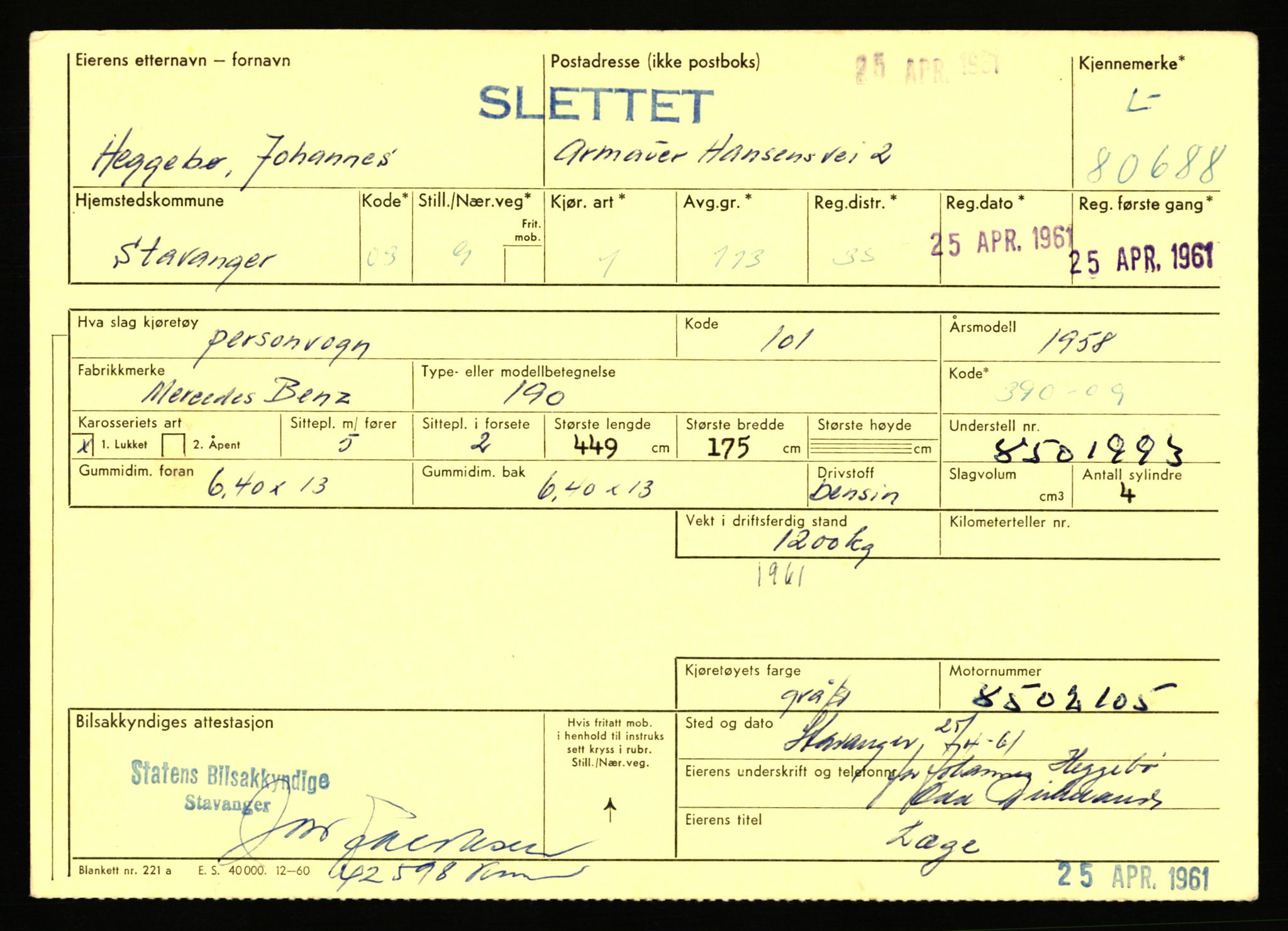 Stavanger trafikkstasjon, AV/SAST-A-101942/0/F/L0071: L-80500 - L-82199, 1930-1971, p. 303