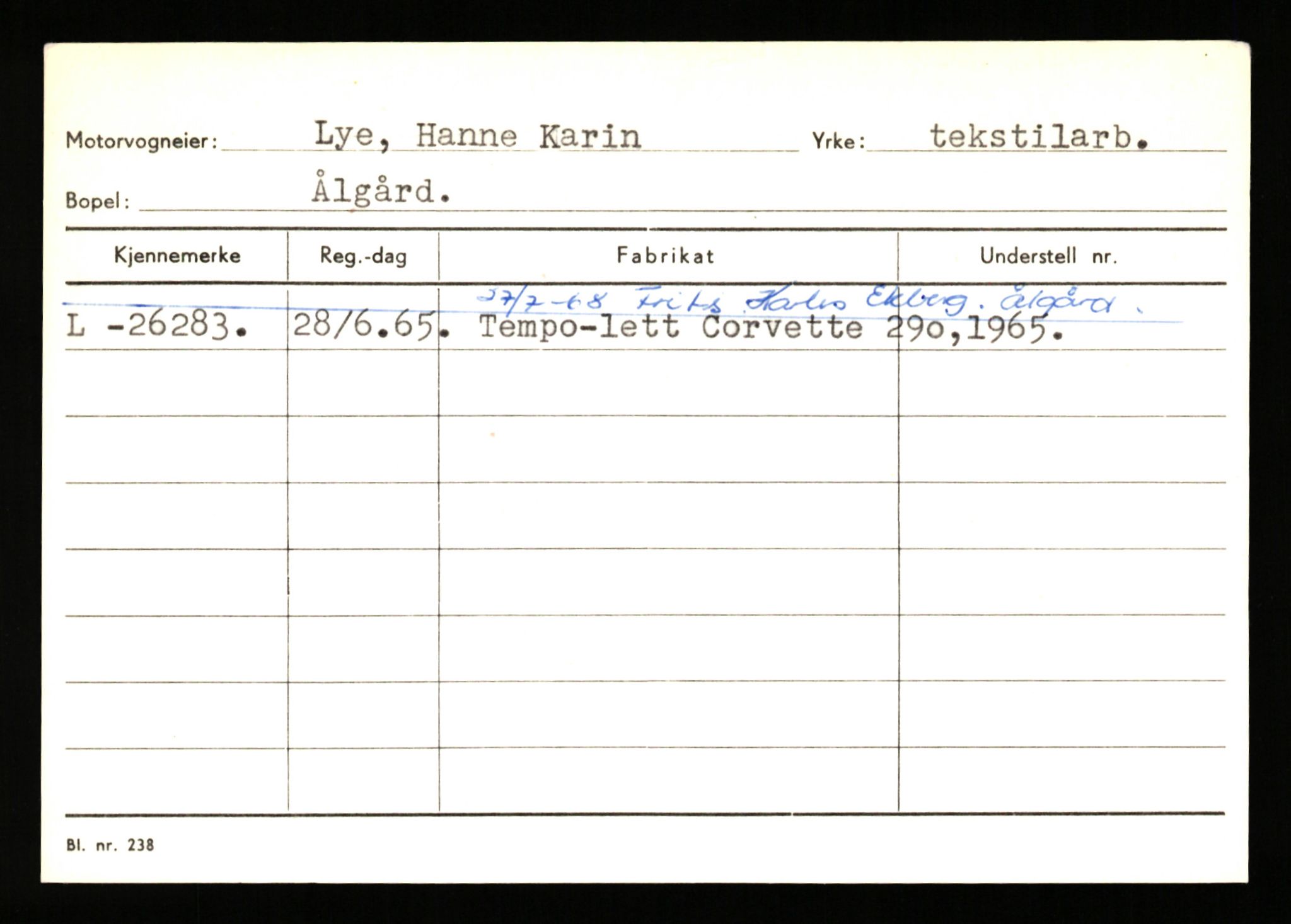 Stavanger trafikkstasjon, AV/SAST-A-101942/0/H/L0024: Lyberg - Melgård, 1930-1971, p. 21