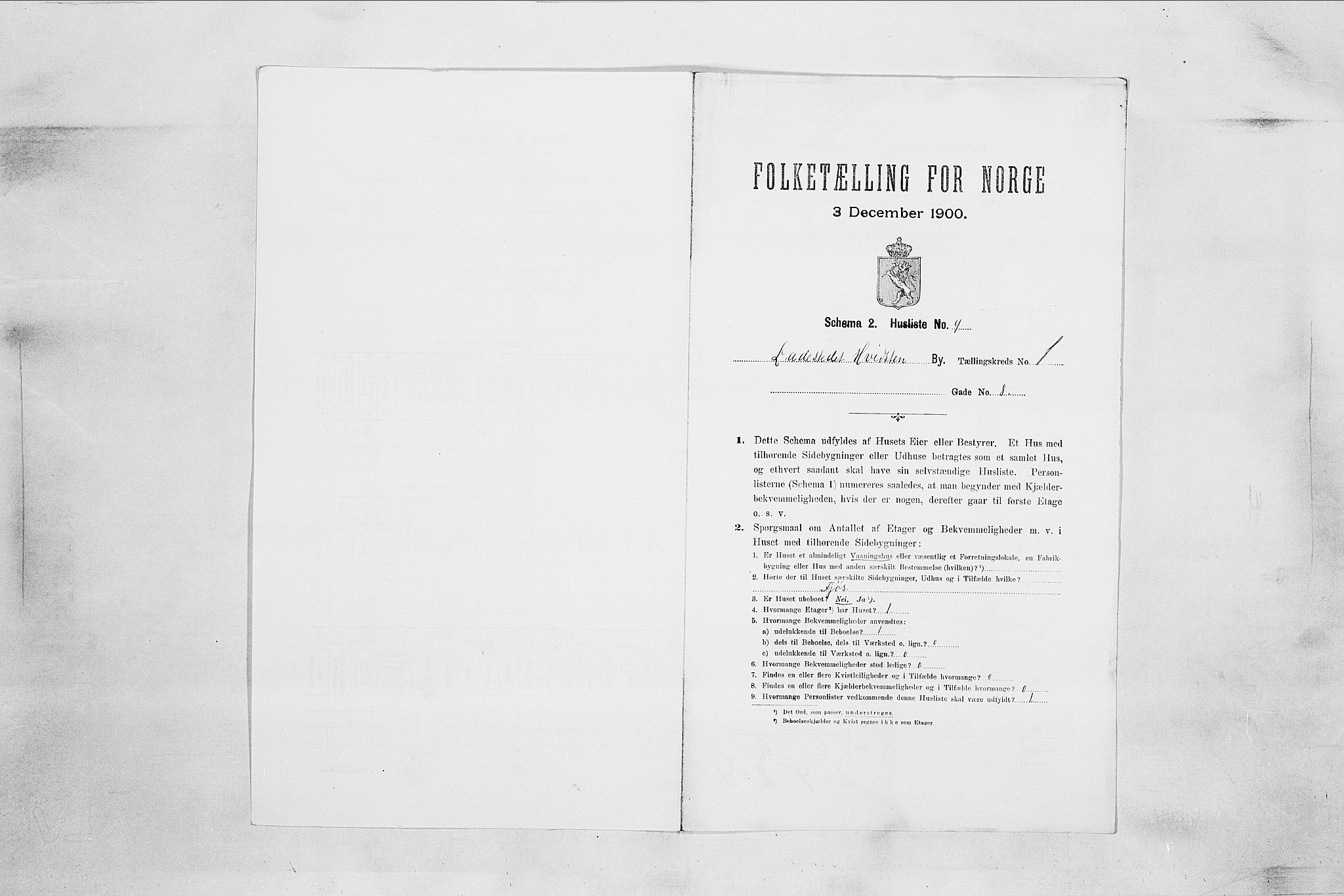 SAO, 1900 census for Hvitsten, 1900, p. 8