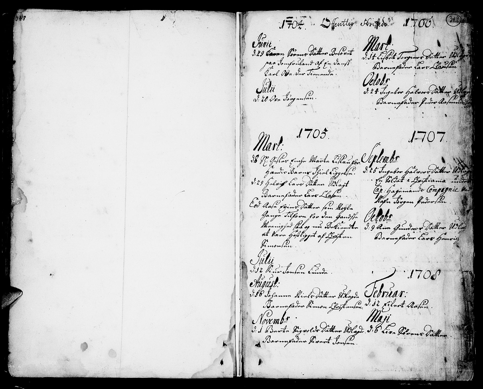 Sannidal kirkebøker, SAKO/A-296/F/Fa/L0001: Parish register (official) no. 1, 1702-1766, p. 348-349