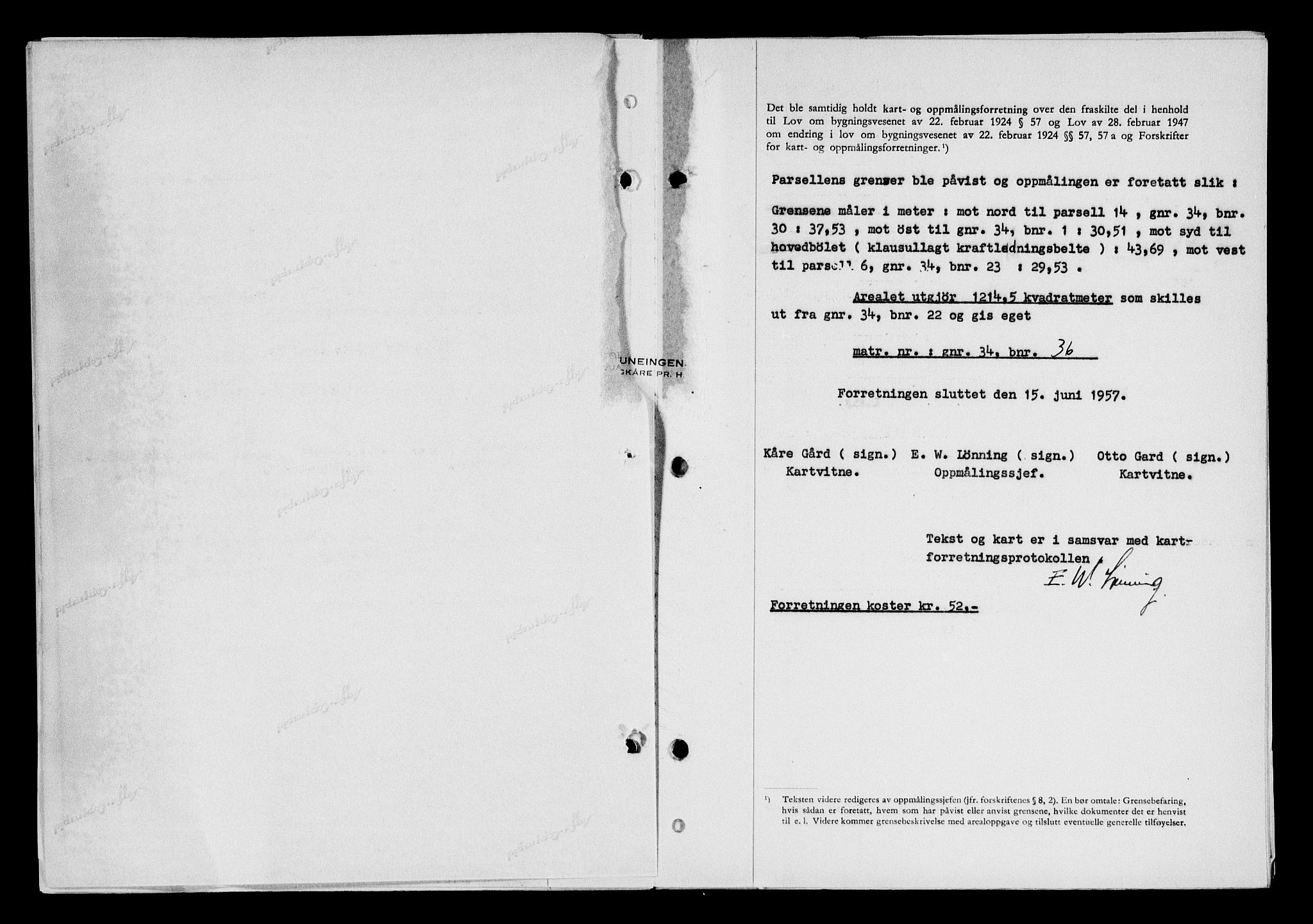 Karmsund sorenskriveri, AV/SAST-A-100311/01/II/IIB/L0125: Mortgage book no. 105A, 1957-1957, Diary no: : 2020/1957