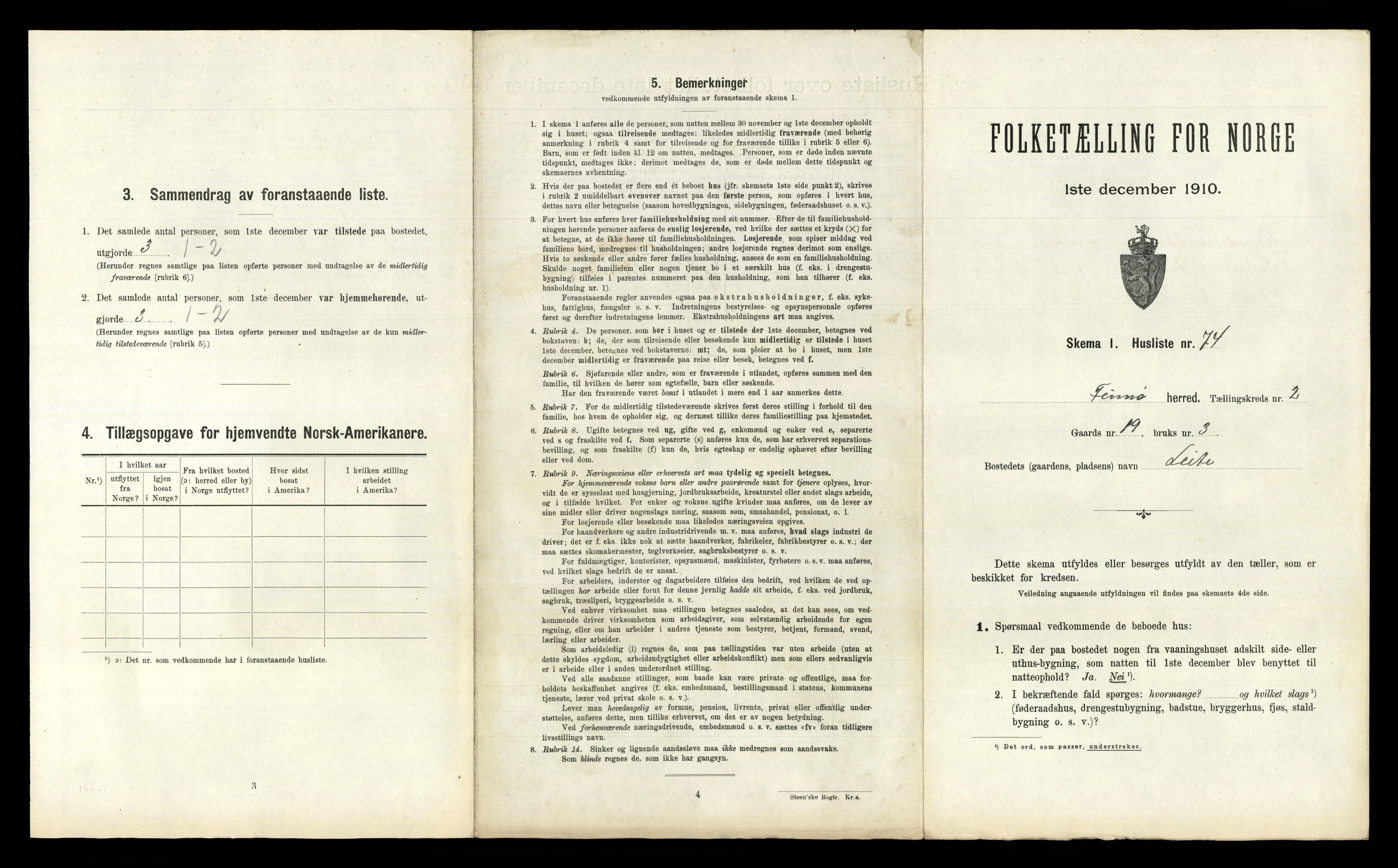 RA, 1910 census for Finnøy, 1910, p. 292