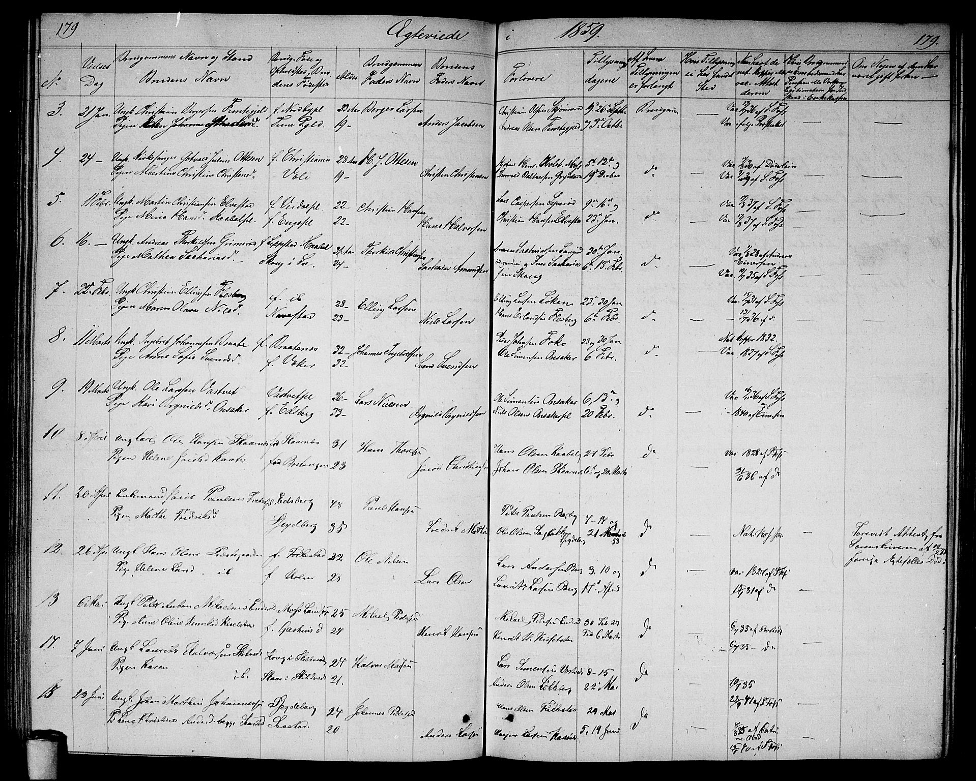 Våler prestekontor Kirkebøker, AV/SAO-A-11083/G/Ga/L0002: Parish register (copy) no. I 2, 1839-1860, p. 179