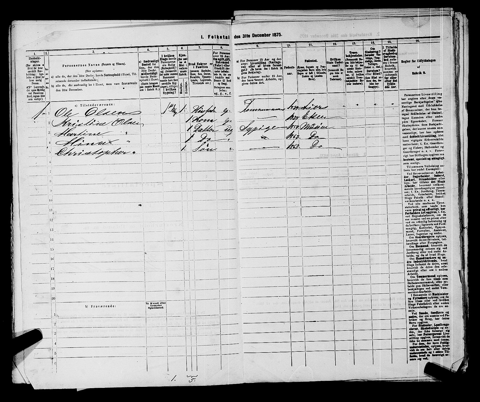 SAKO, 1875 census for 0602 Drammen, 1875, p. 137