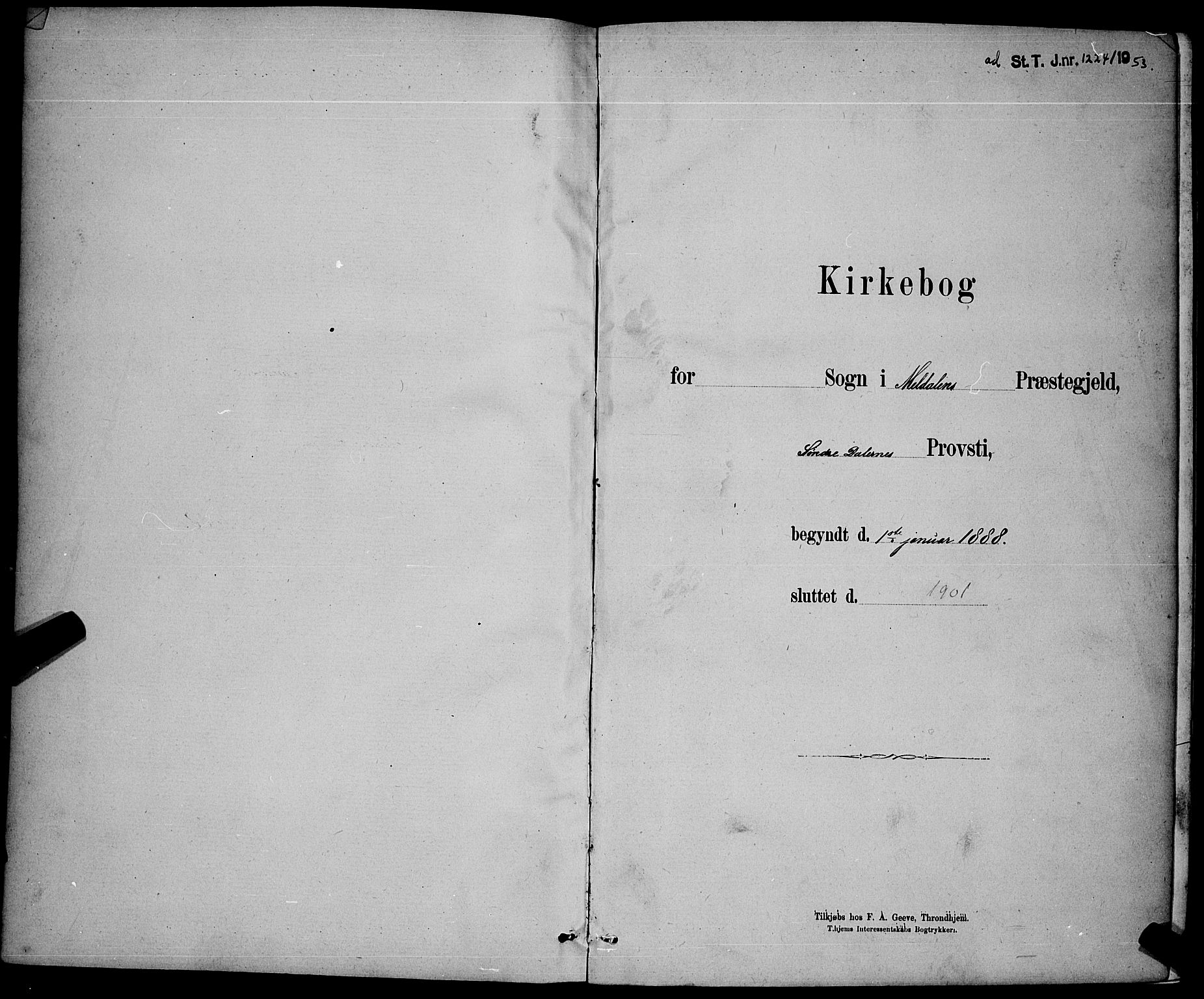 Ministerialprotokoller, klokkerbøker og fødselsregistre - Sør-Trøndelag, SAT/A-1456/672/L0863: Parish register (copy) no. 672C02, 1888-1901