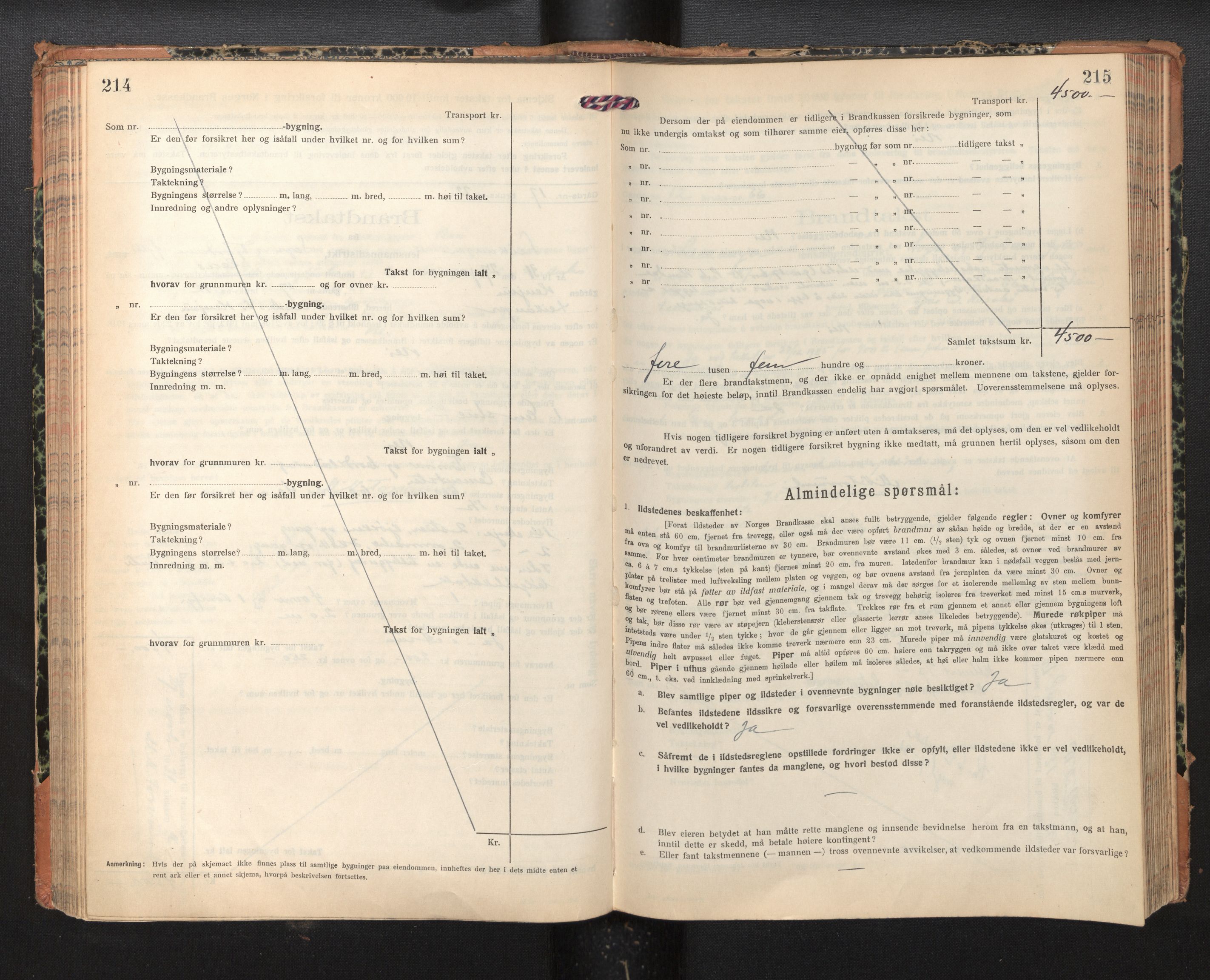 Lensmannen i Leikanger, SAB/A-29201/0012/L0007: Branntakstprotokoll, skjematakst, 1926-1936, p. 214-215