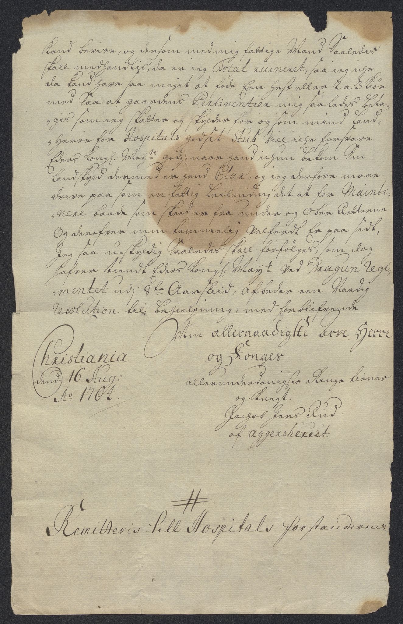 Oslo stiftsdireksjon, AV/SAO-A-11085/K/Kb/L0002/0013: Oslo Hospital / Hospitalsgods, 1690-1735, p. 5