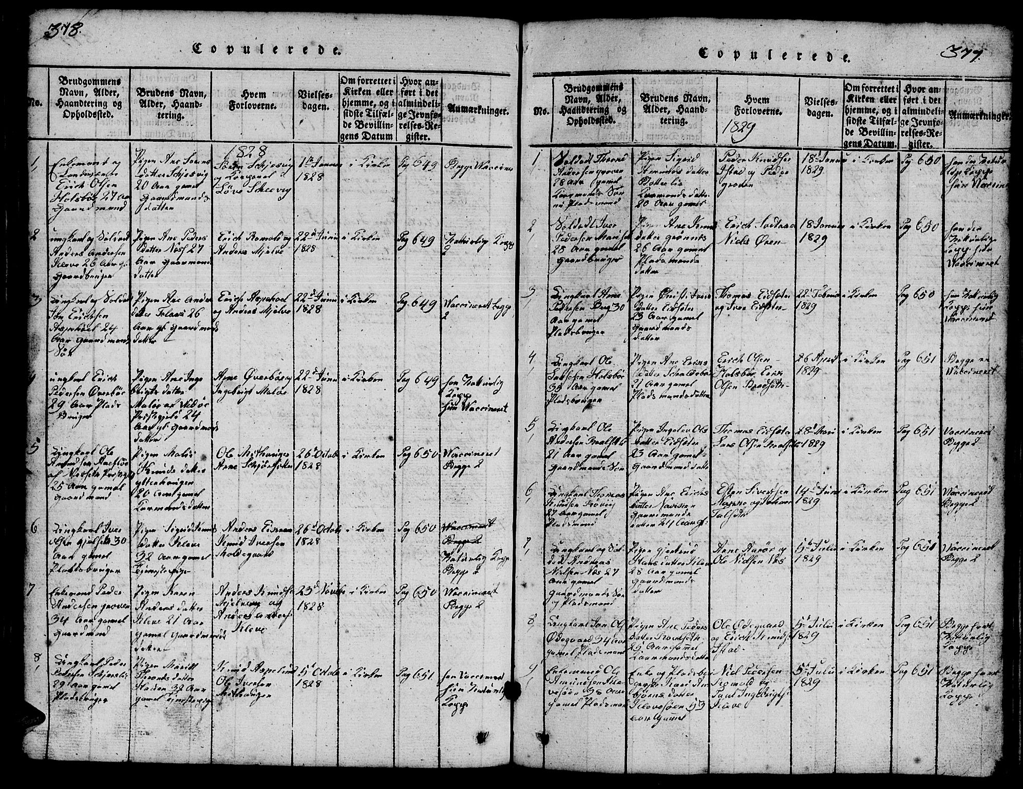 Ministerialprotokoller, klokkerbøker og fødselsregistre - Møre og Romsdal, SAT/A-1454/557/L0683: Parish register (copy) no. 557C01, 1818-1862, p. 378-379