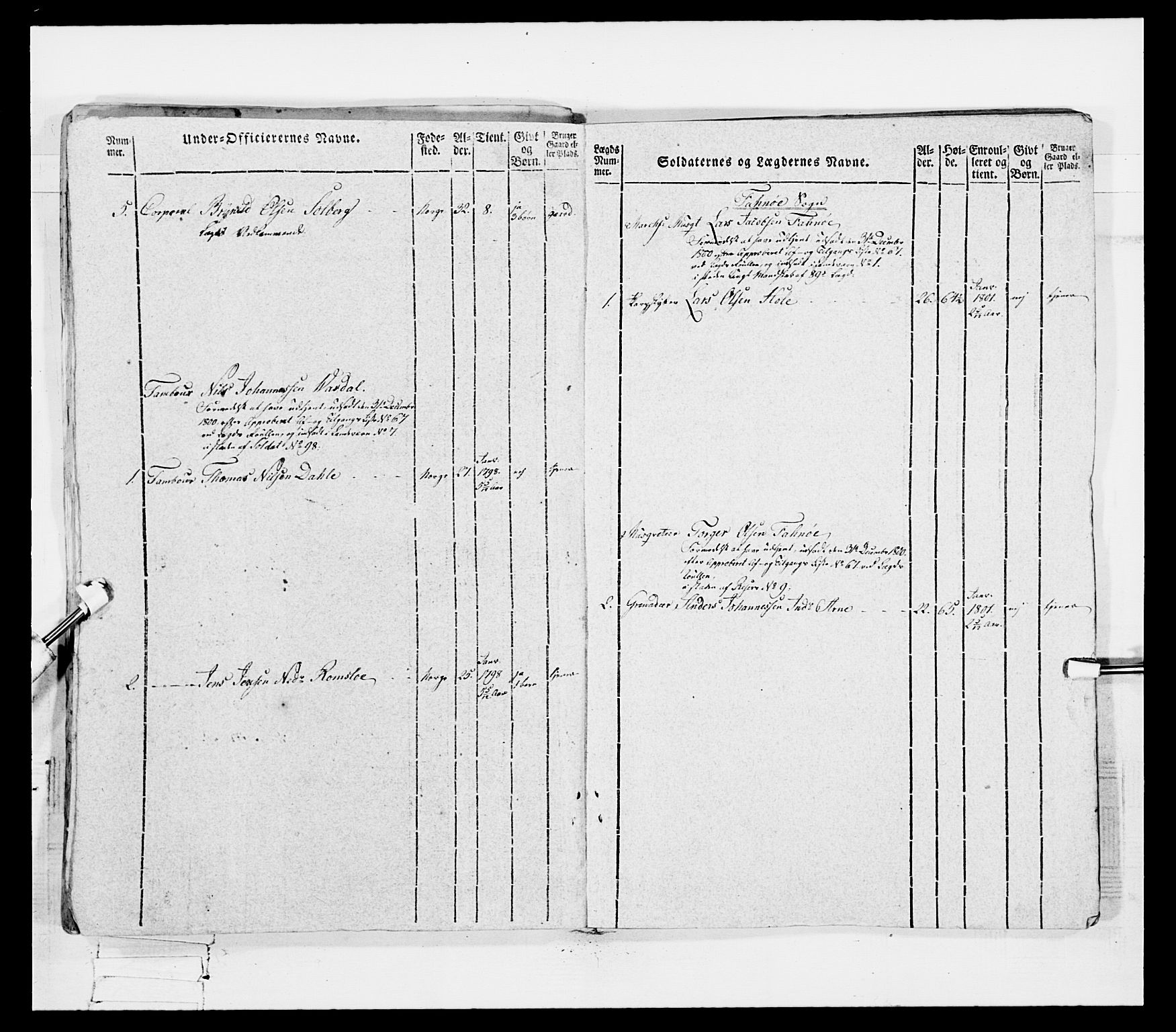 Generalitets- og kommissariatskollegiet, Det kongelige norske kommissariatskollegium, AV/RA-EA-5420/E/Eh/L0096: Bergenhusiske nasjonale infanteriregiment, 1791-1803, p. 346