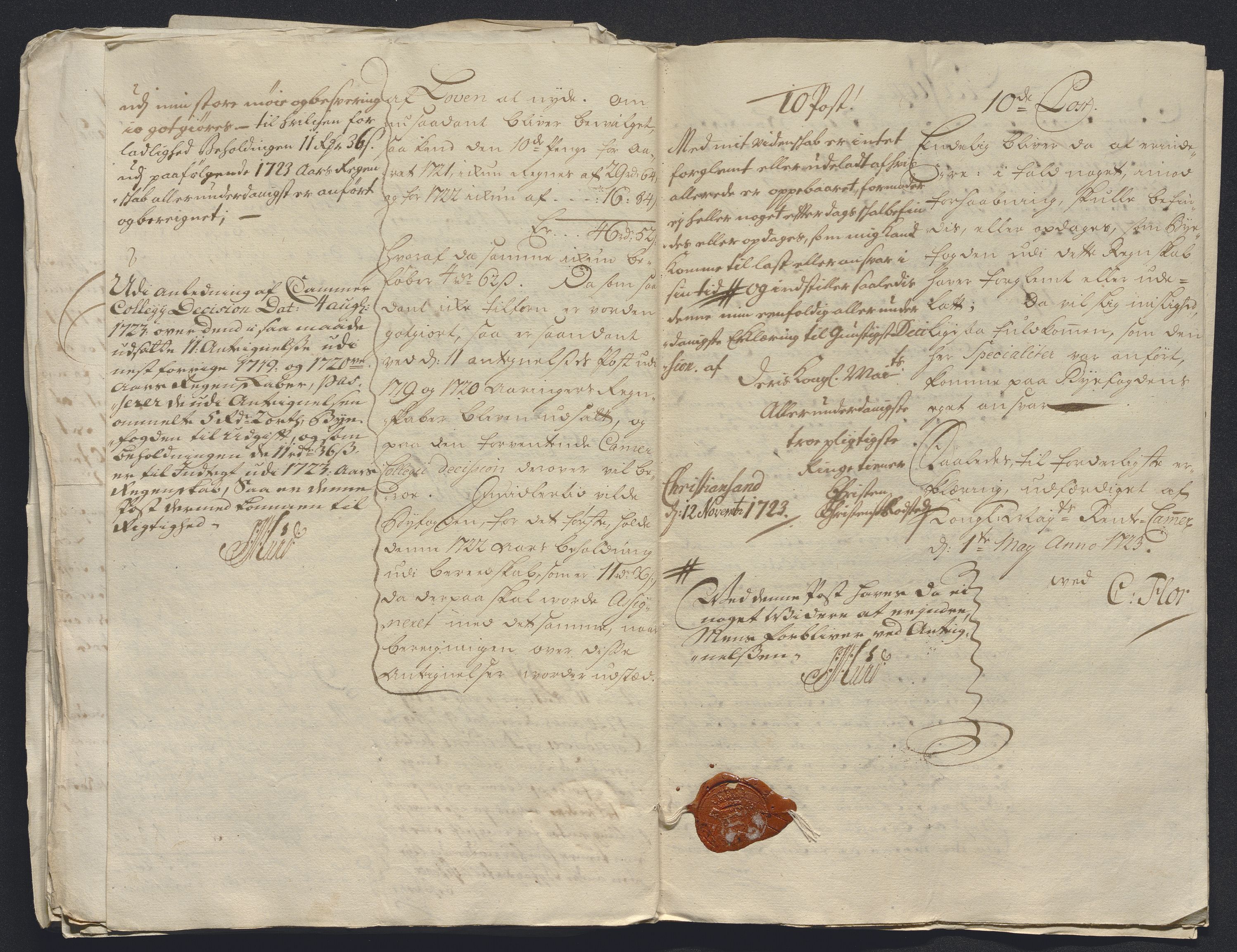 Rentekammeret inntil 1814, Reviderte regnskaper, Byregnskaper, AV/RA-EA-4066/R/Rm/L0286: [M19] Sikt og sakefall, 1719-1727, p. 208