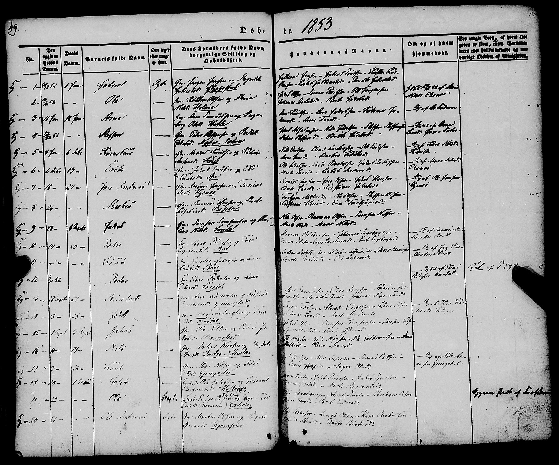 Gloppen sokneprestembete, SAB/A-80101/H/Haa/Haaa/L0008: Parish register (official) no. A 8, 1837-1855, p. 49