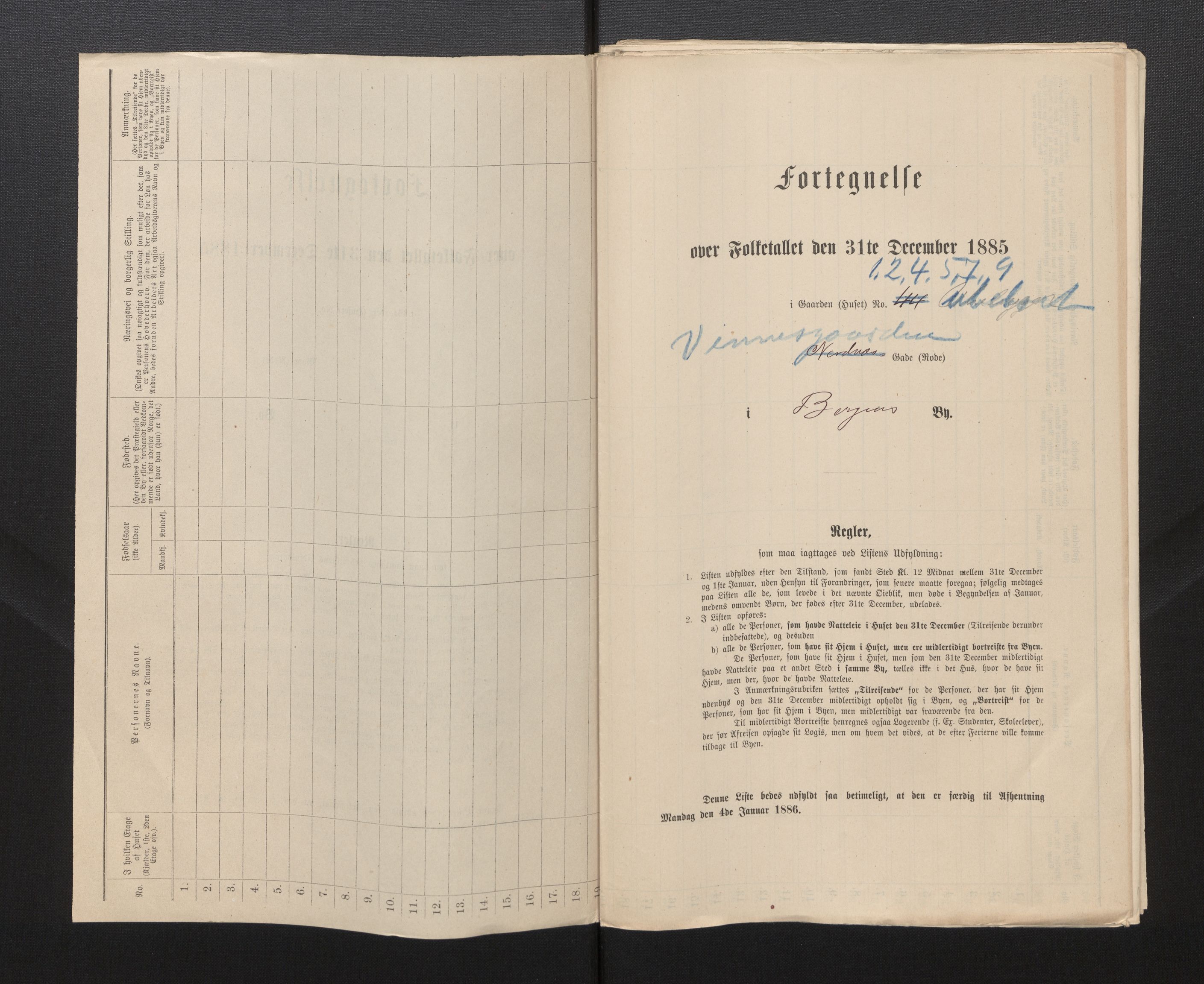 SAB, 1885 census for 1301 Bergen, 1885, p. 7840