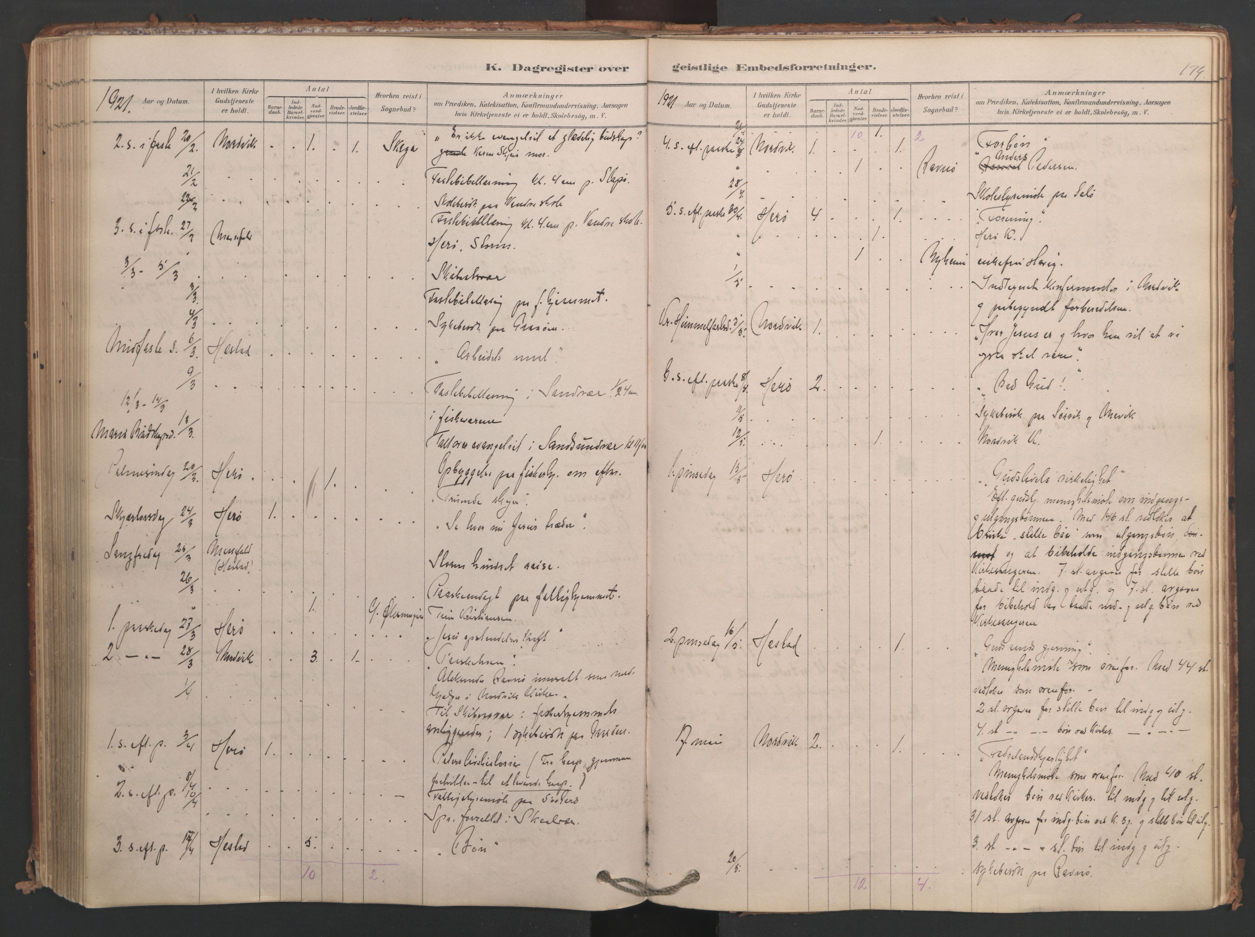 Ministerialprotokoller, klokkerbøker og fødselsregistre - Nordland, SAT/A-1459/834/L0509: Parish register (official) no. 834A07, 1878-1937, p. 179