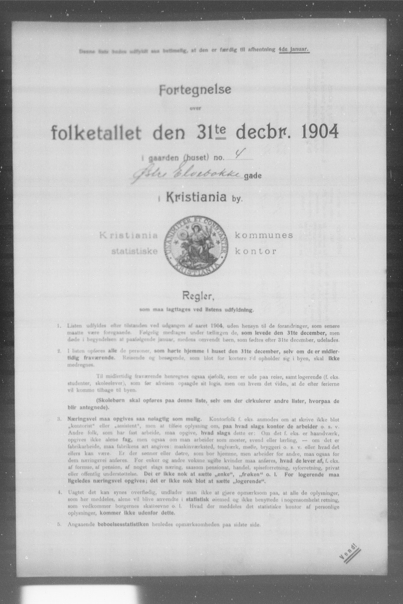 OBA, Municipal Census 1904 for Kristiania, 1904, p. 24232